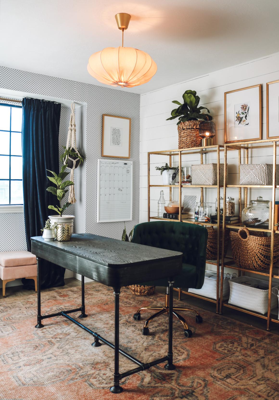 1160x1664 Office- Boho Vintage with Wallpaper