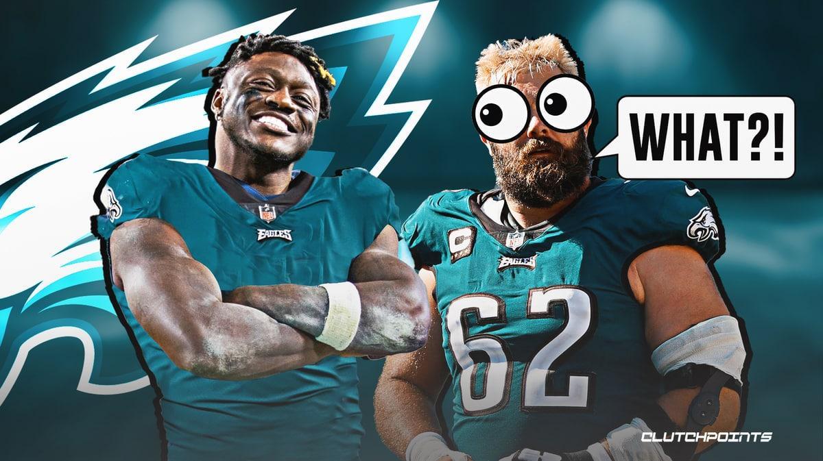 1200x673 Eagles news: Jason Kelce's live reaction to Philly landing AJ Brown
