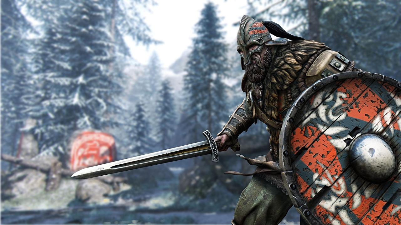 1280x720 Wallpaper For Honor Swords Shield Vikings Men Helmet warrior 3D