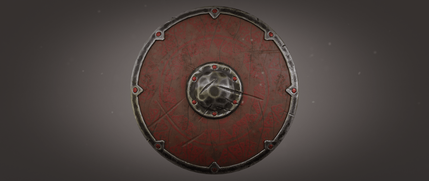 1500x633 viking shield 3D Model in Shield 3DExport
