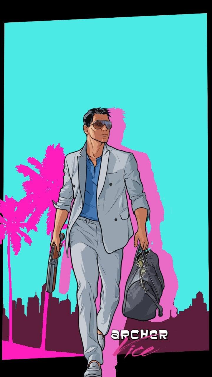 720x1280 Had some free time, so I made some Archer Vice phone wallpaper