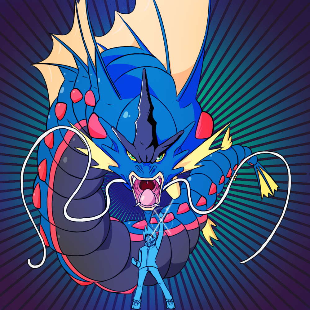 1000x1000 Mega Gyarados. Imágenes de pokemon, Pokemon, Criaturas fantásticas