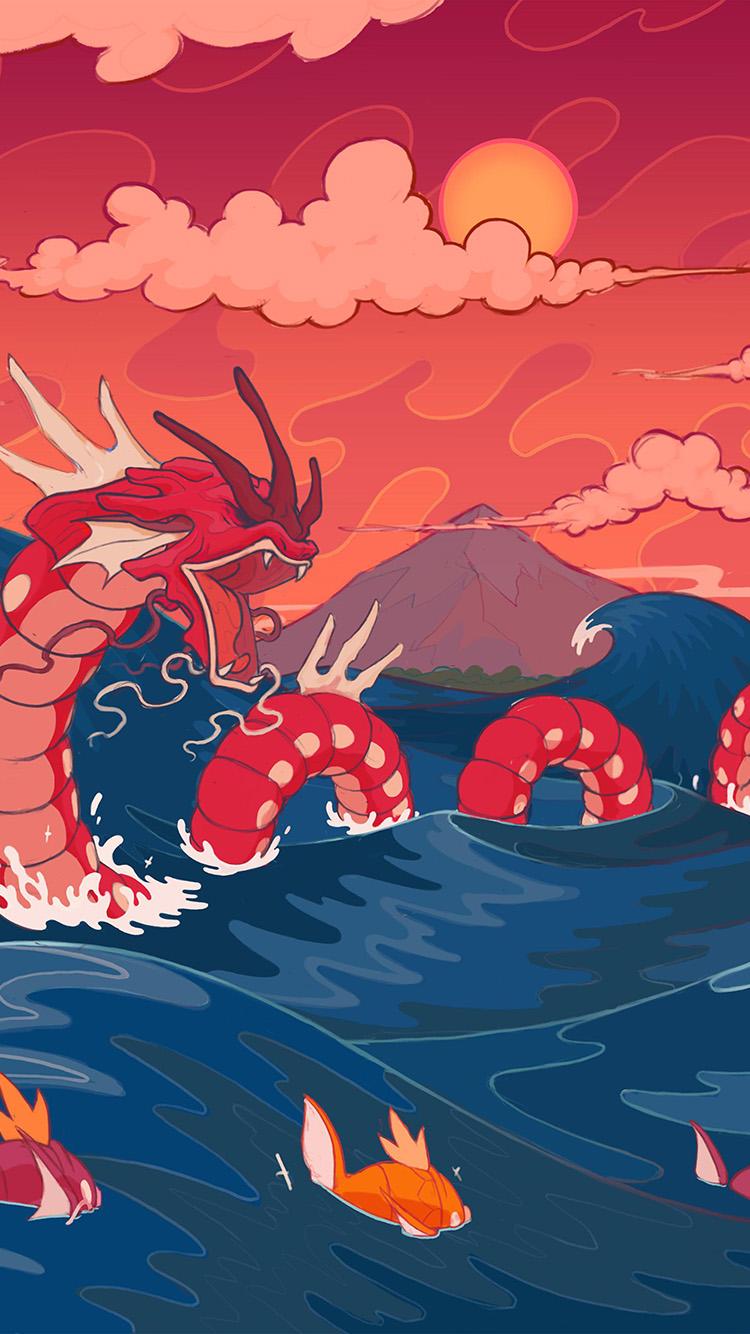 750x1334 Red Gyarados Wallpaper