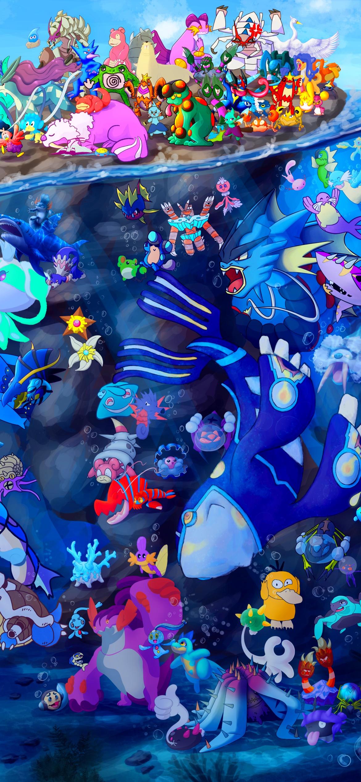 1170x2532 Wallpaper / Anime Pokémon Phone Wallpaper, Gyarados (Pokémon), Psyduck (Pokémon), Water Pokémon, 1170x2532 free download