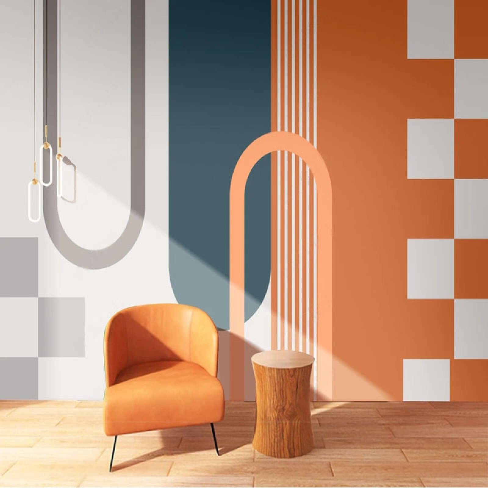 1600x1600 Custom Wallpaper 3D Minimalist Modern Abstract Geometric Morandi Living Room Mura Decor Wall Sticker 3D Wallpaper 400Cm(W)×280Cm(H)