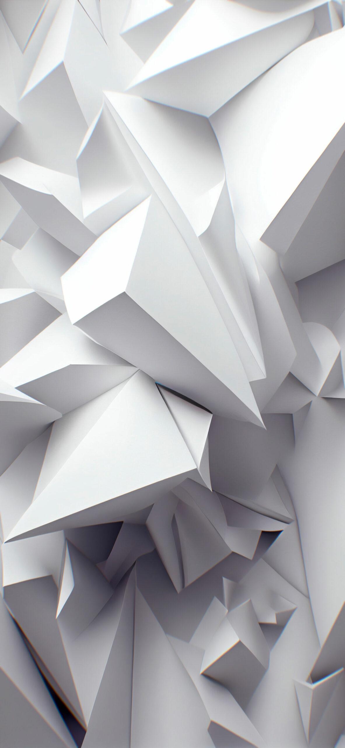 1183x2560 White Geometric Wallpaper iPhone White Wallpaper