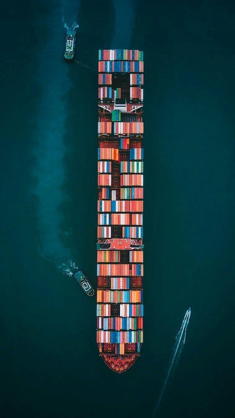 759x1349 Container Ship Wallpaper