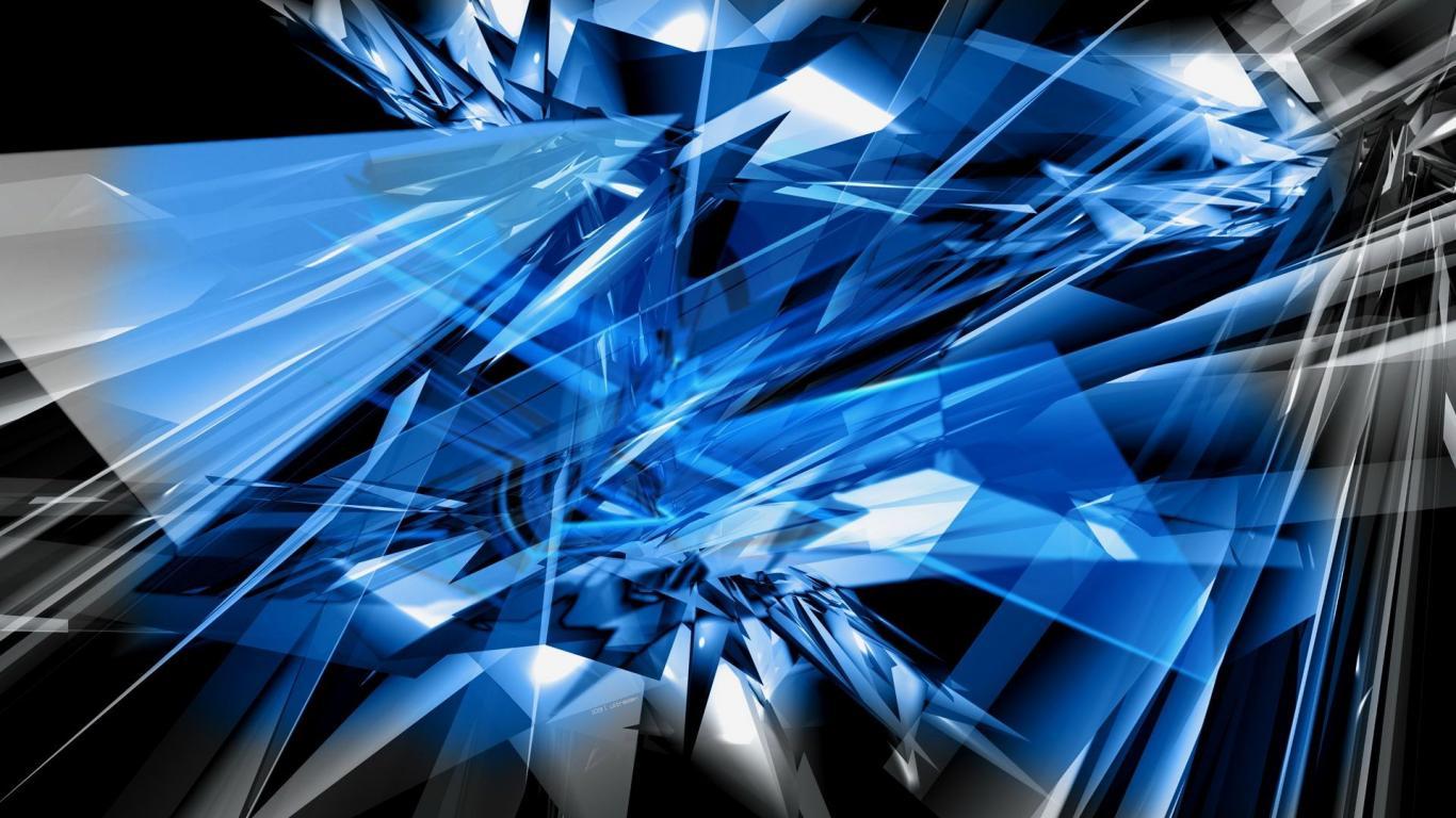 1366x768 Blue Abstract 1080p Wallpaper