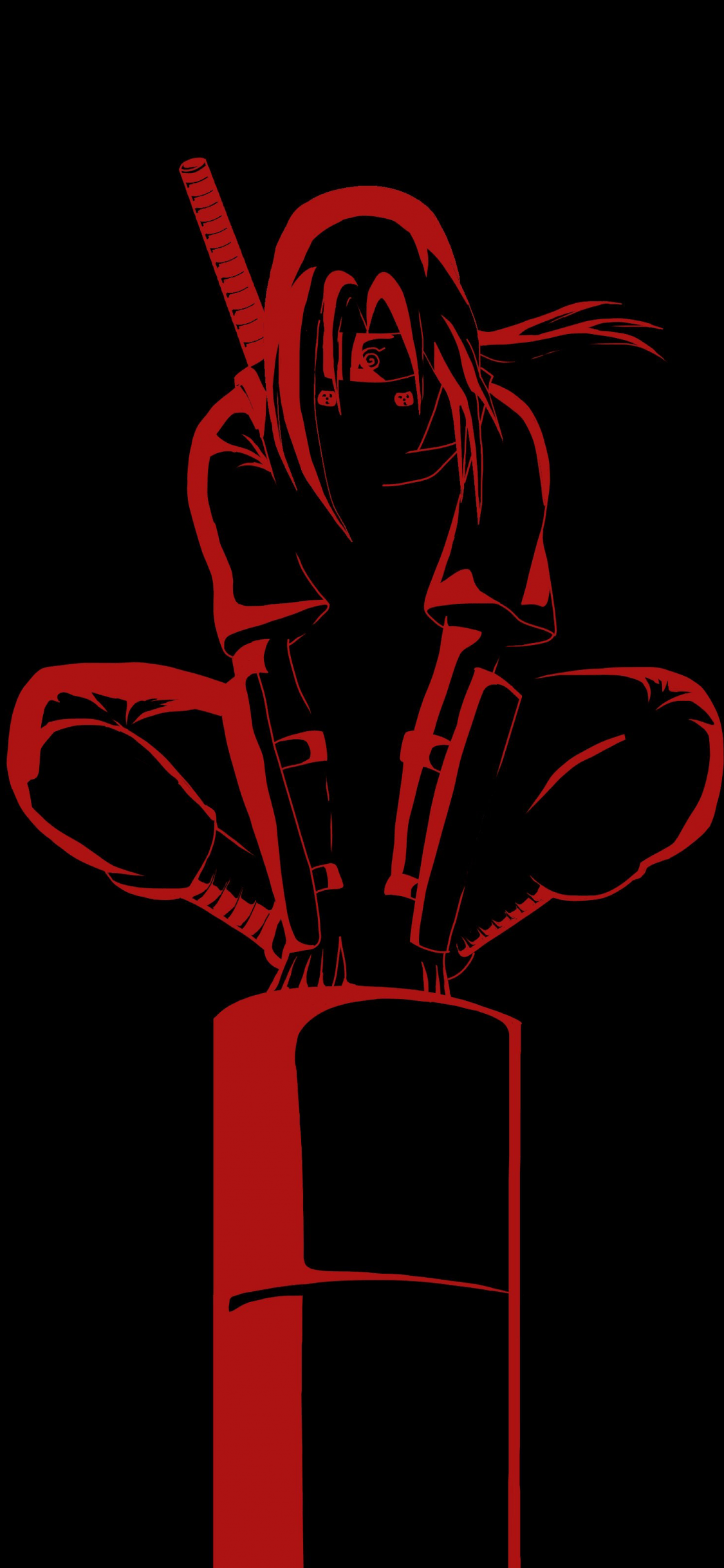 1125x2436 Itachi Uchiha Wallpaper 4K, Naruto, AMOLED, Black Dark