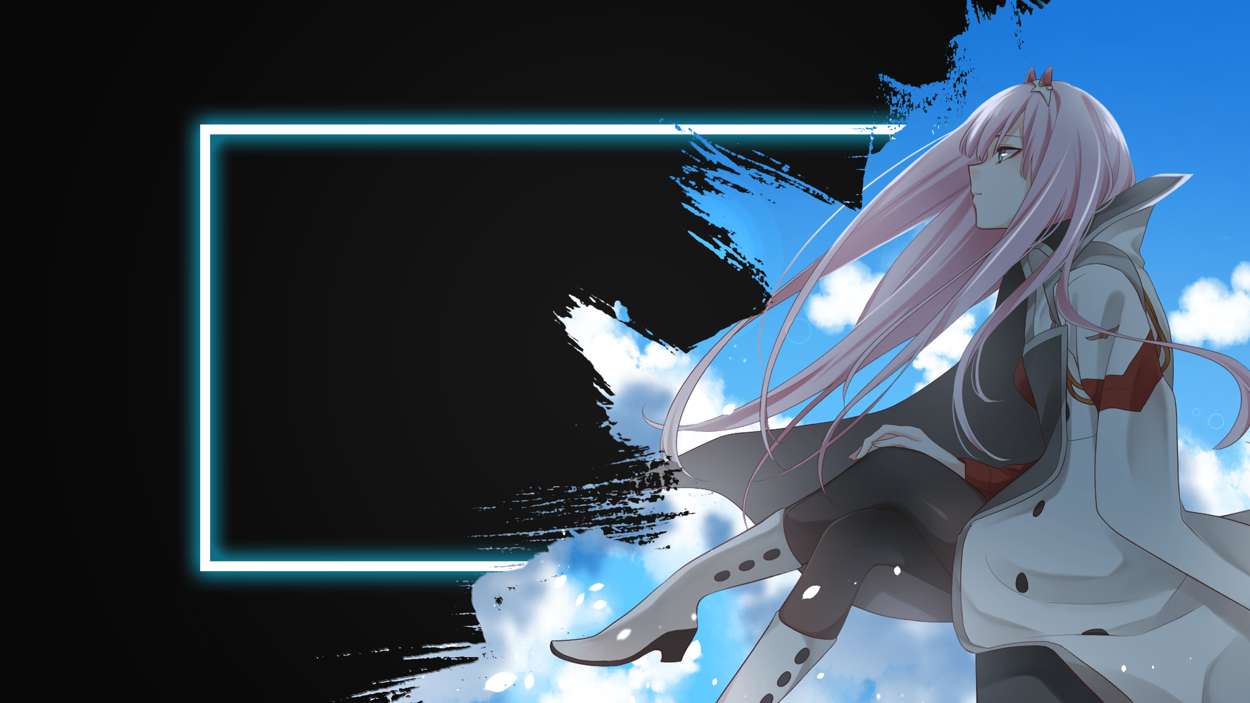 2560x1440 Zero Two Wallpaper Sky. Animes wallpaper, Papel de parede pc, Anime