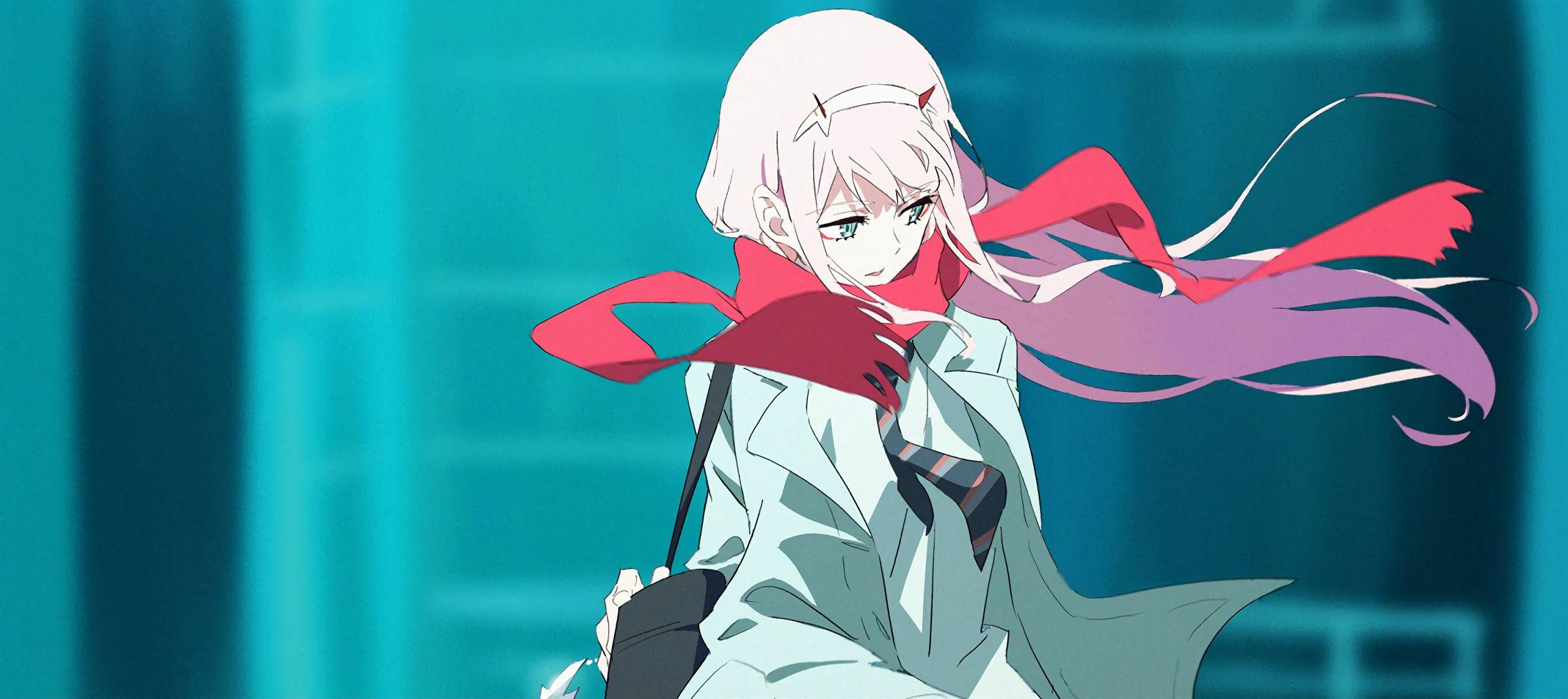 2275x1015 HD desktop wallpaper: Anime, Darling In The Franxx, Zero Two (Darling In The Franxx) download free picture