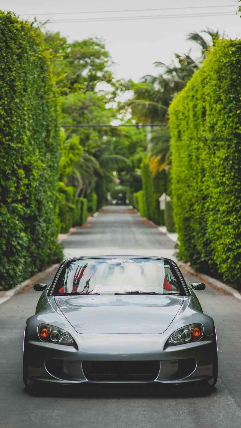 800x1420 Download Wallpaper 800x1420 Honda S Honda, Car, Gray, Front View Iphone Se 5s 5c 5 For Parallax HD Background