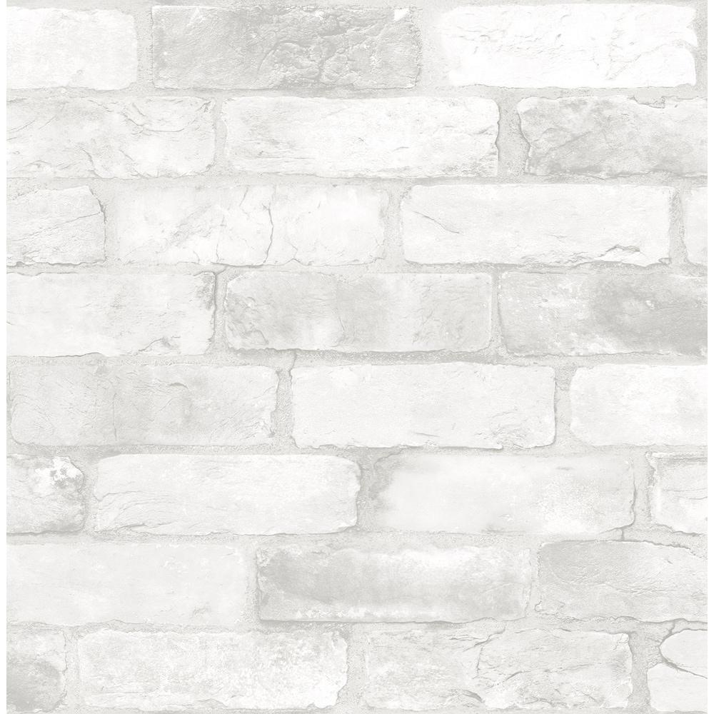 1000x1000 NuWallpaper Loft White Brick Peel & Stick Wallpaper. The Home Depot Canada