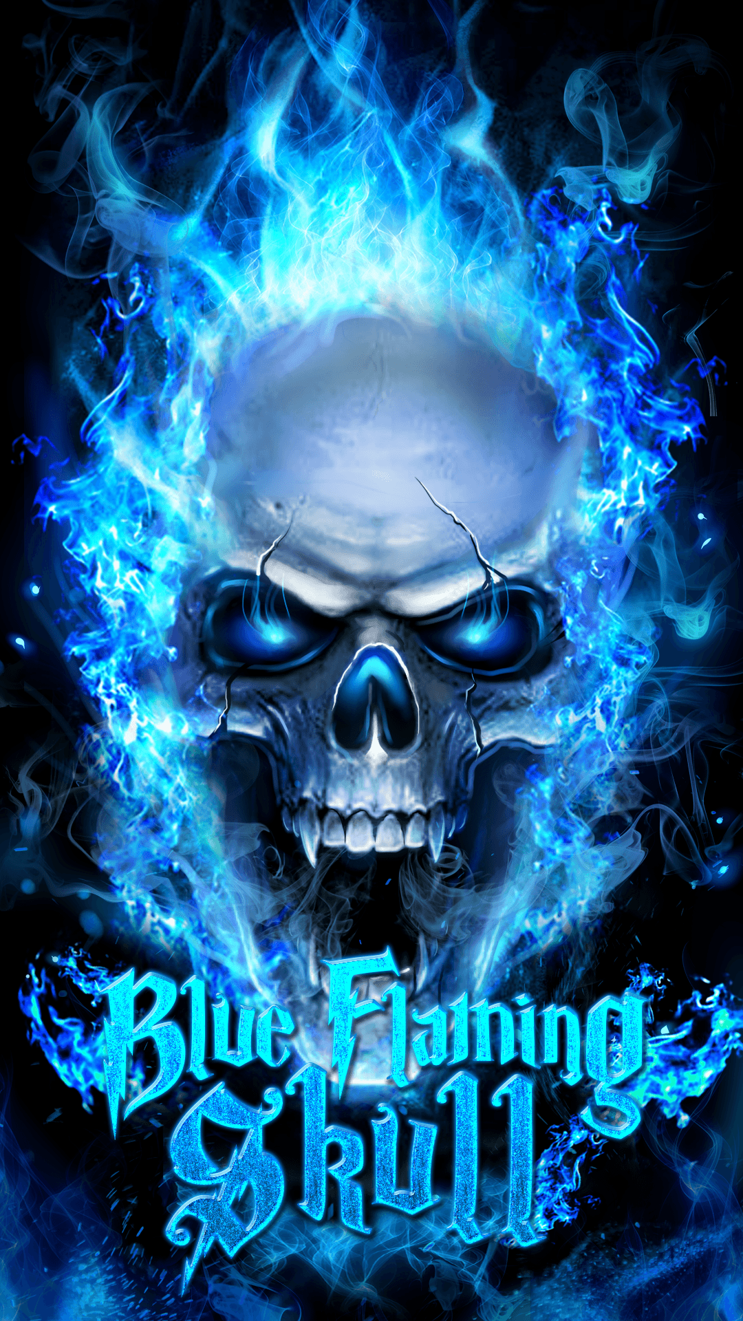 Blue Fire Skull Wallpaper Download  MobCup