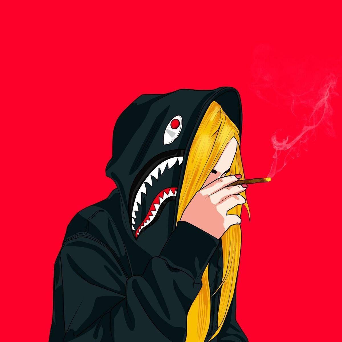 1200x1200 Download Red Dope Shark Bape Hoodie Wallpaper