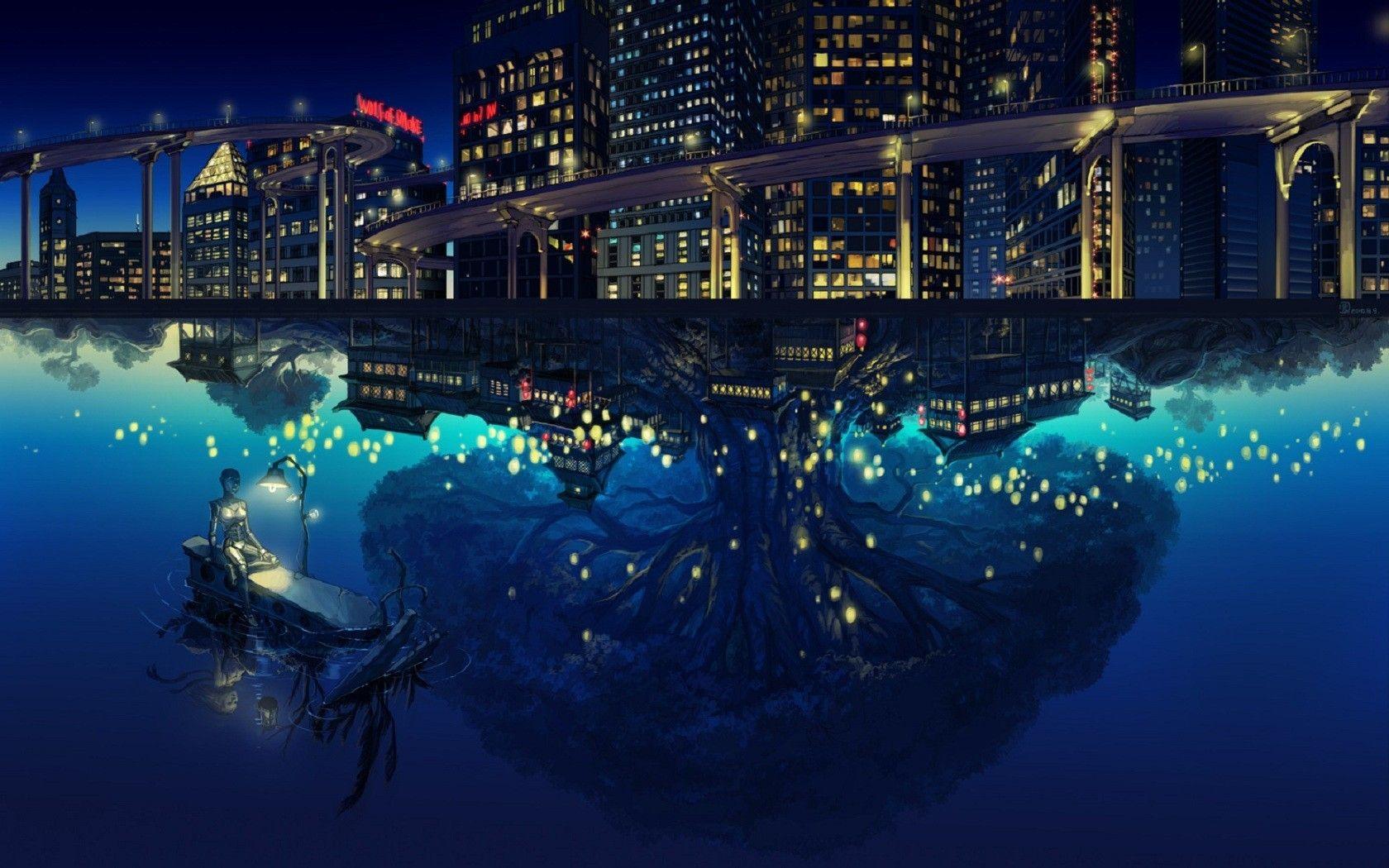 Anime Night City Wallpapers - Boots For Women