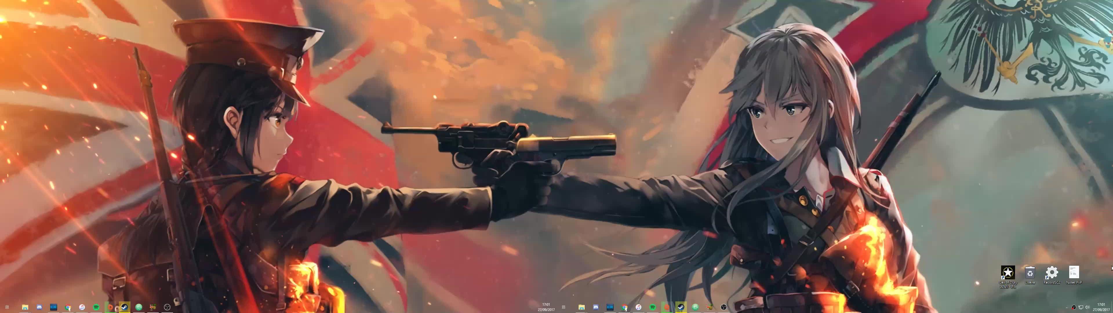 3840x1080 Anime Battlefield Wallpaper