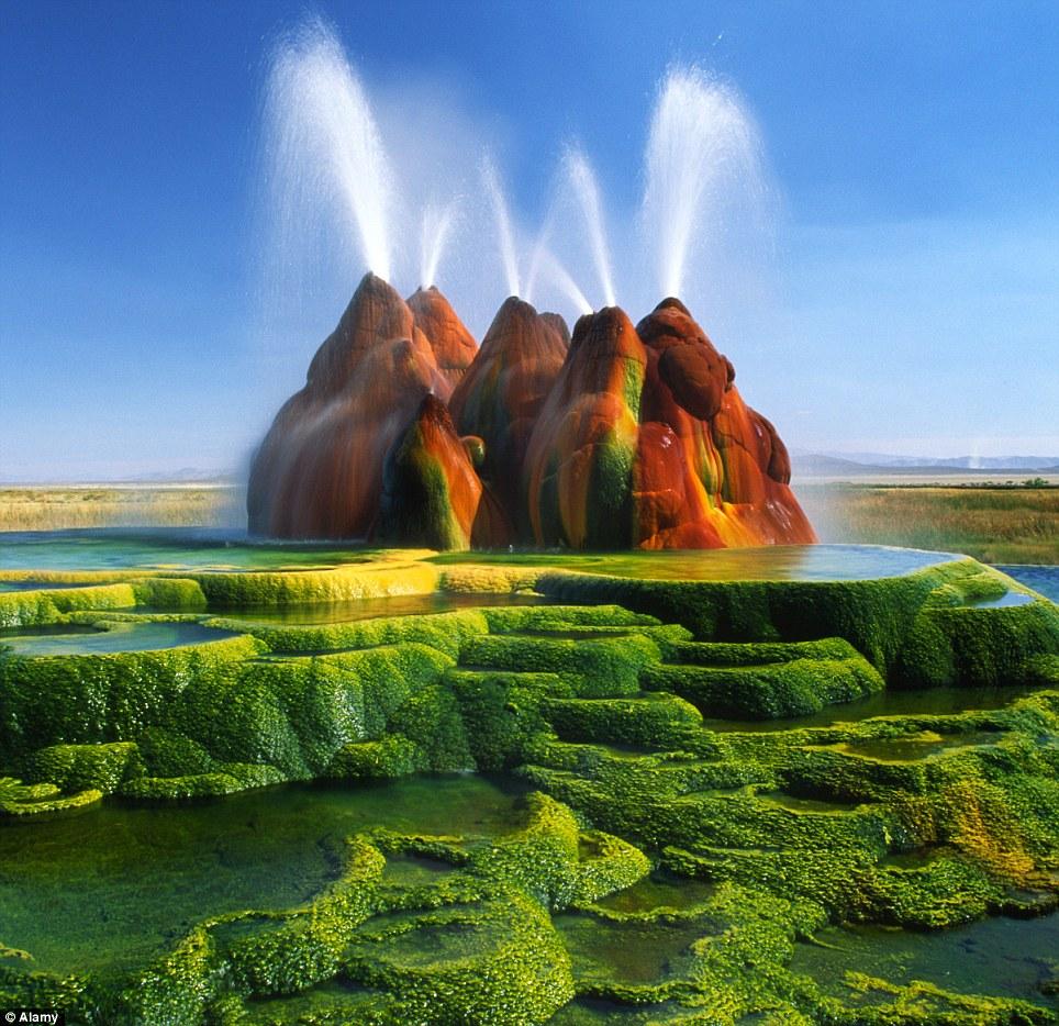 964x934 There She Blows: The Incredible Picture Of A Man Made Geyser In The Middle Of The Nevada Desert. Daily Mail Online