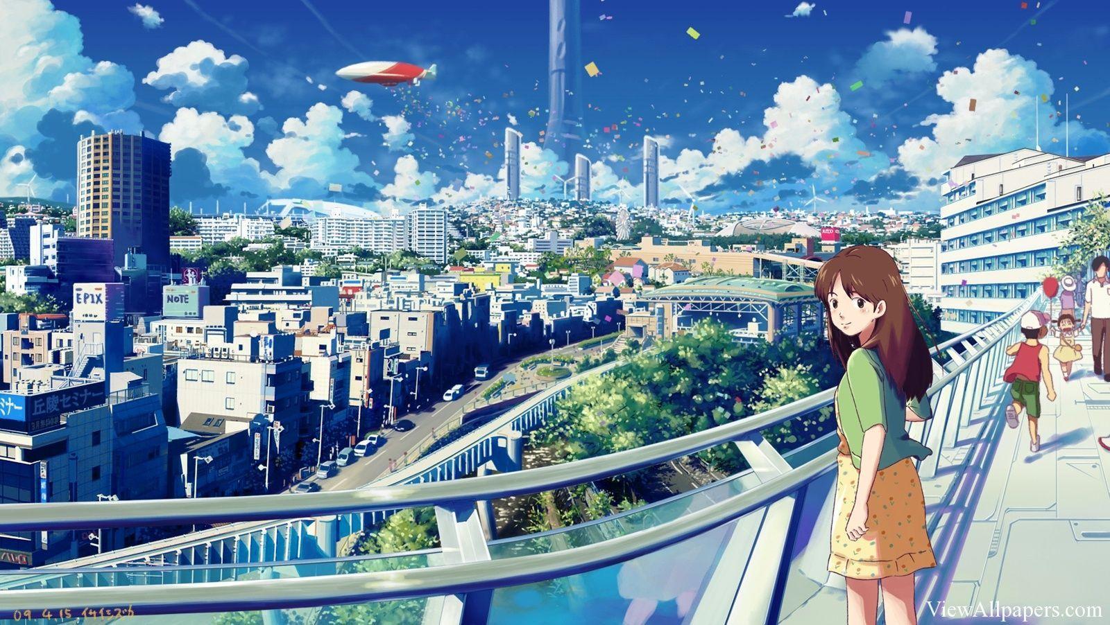 1600x902 Anime Sunny City Wallpaper. Viewallpaper. Anime