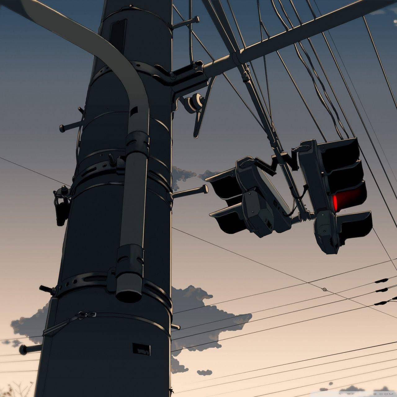 1280x1280 Traffic Lights Anime Scene ❤ 4K HD Desktop Wallpaper for • Wide