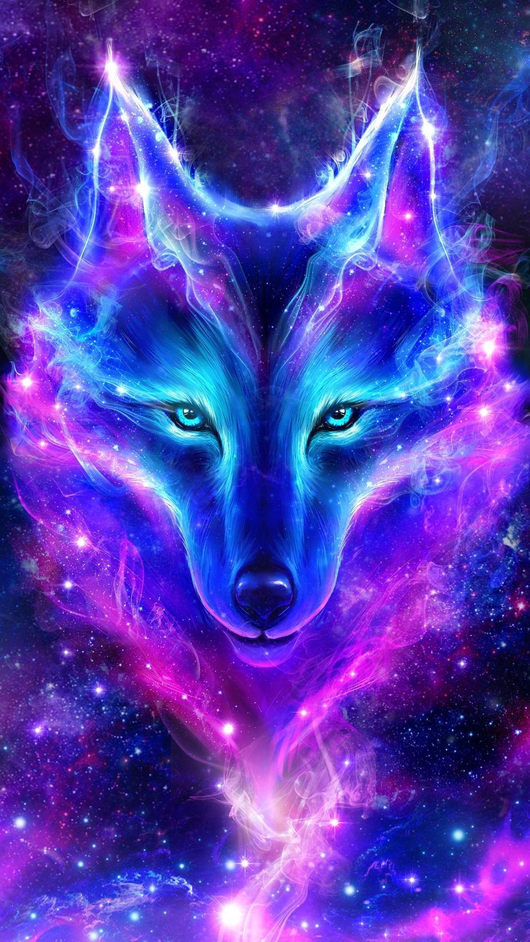 1080x1920 Galaxy cute wolf Wallpaper Download