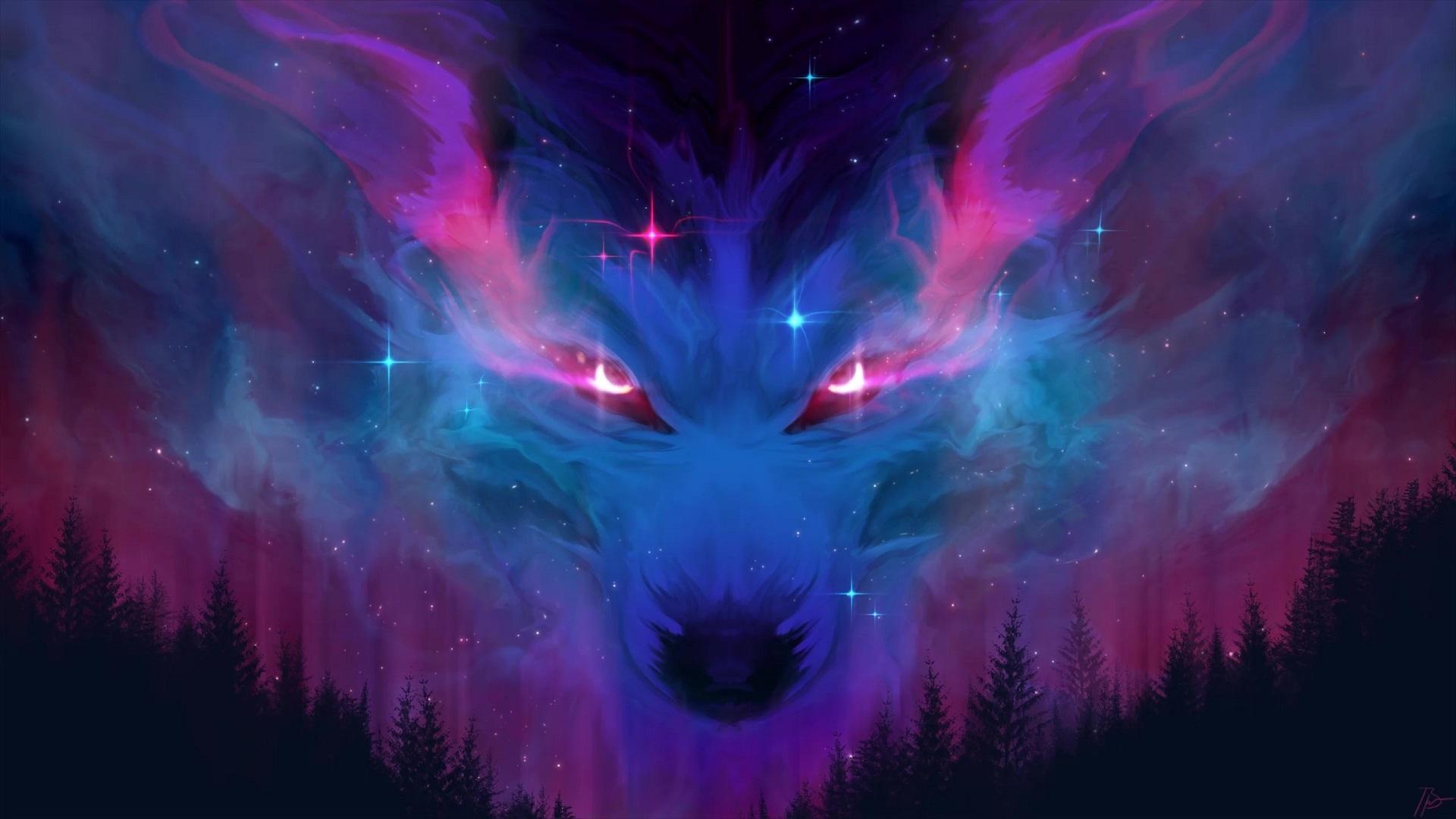 1920x1080 Galaxy Wolf Live Wallpaper