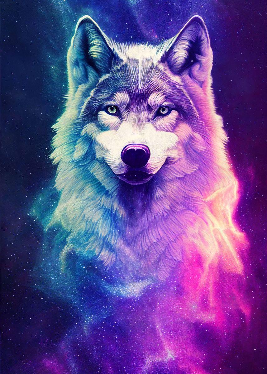 857x1200 Wolf Galaxy Stars' Poster