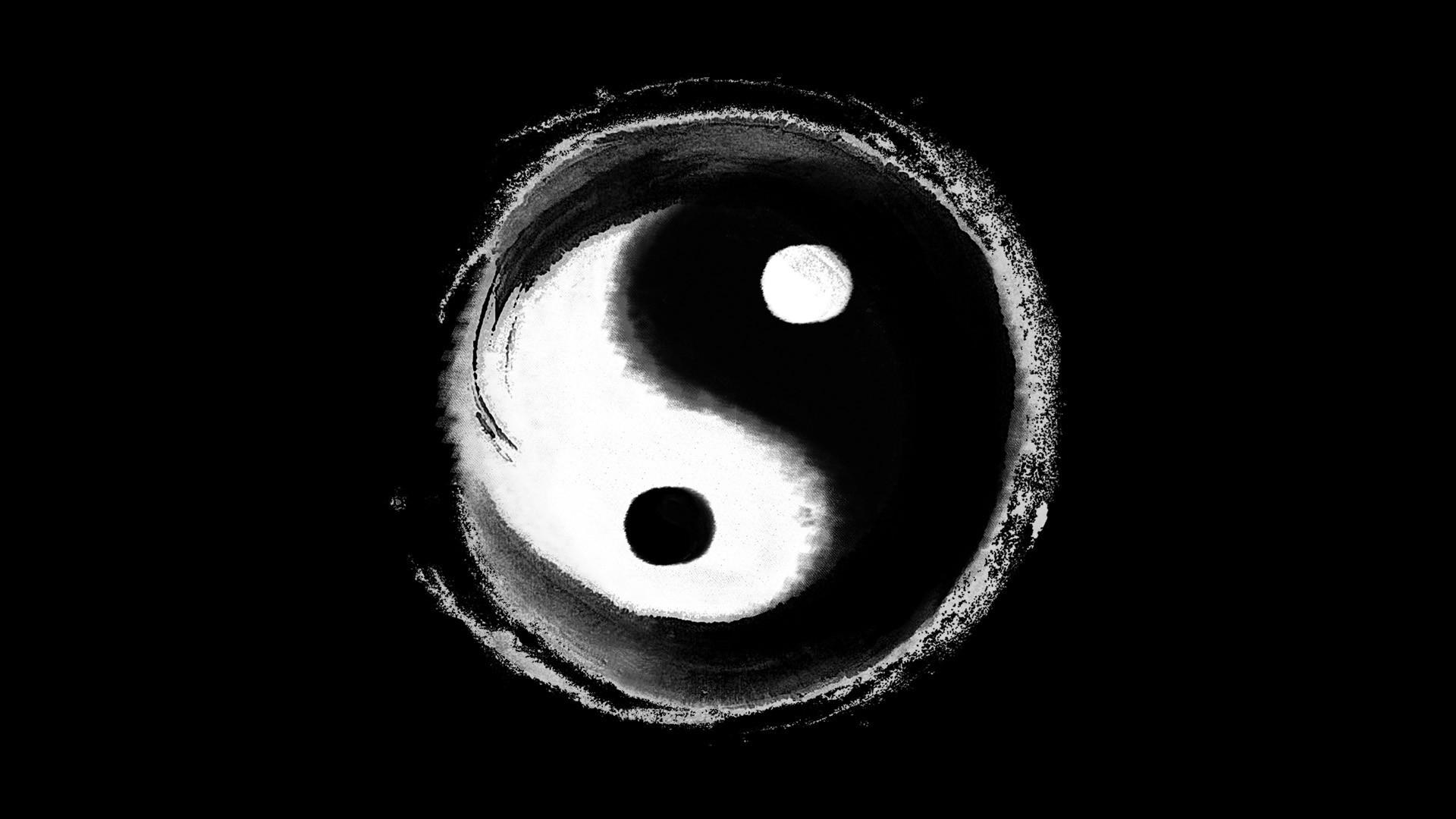 1920x1080 Yin and Yang, artwork, Taoism, minimalism Gallery HD Wallpaper