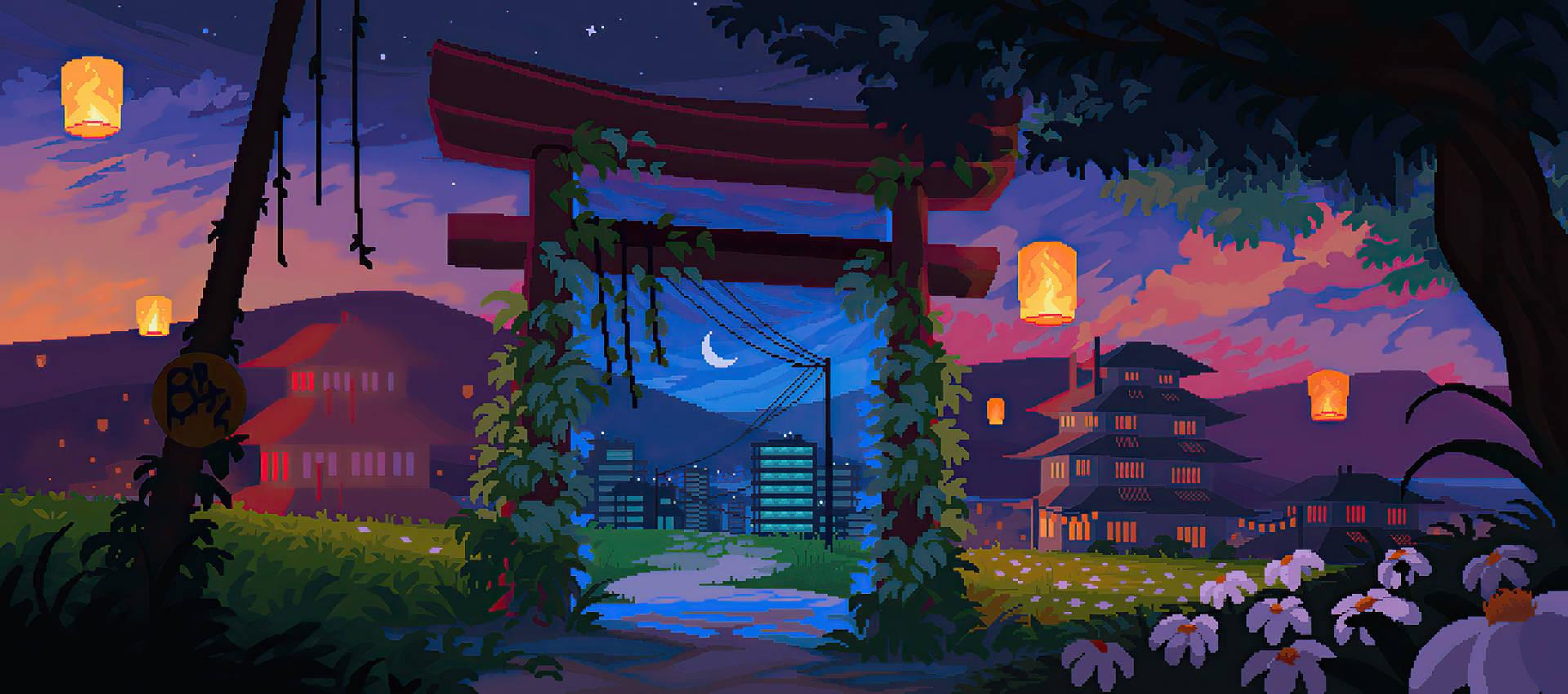 1920x850 Aesthetic Pixel Art Background s for FREE