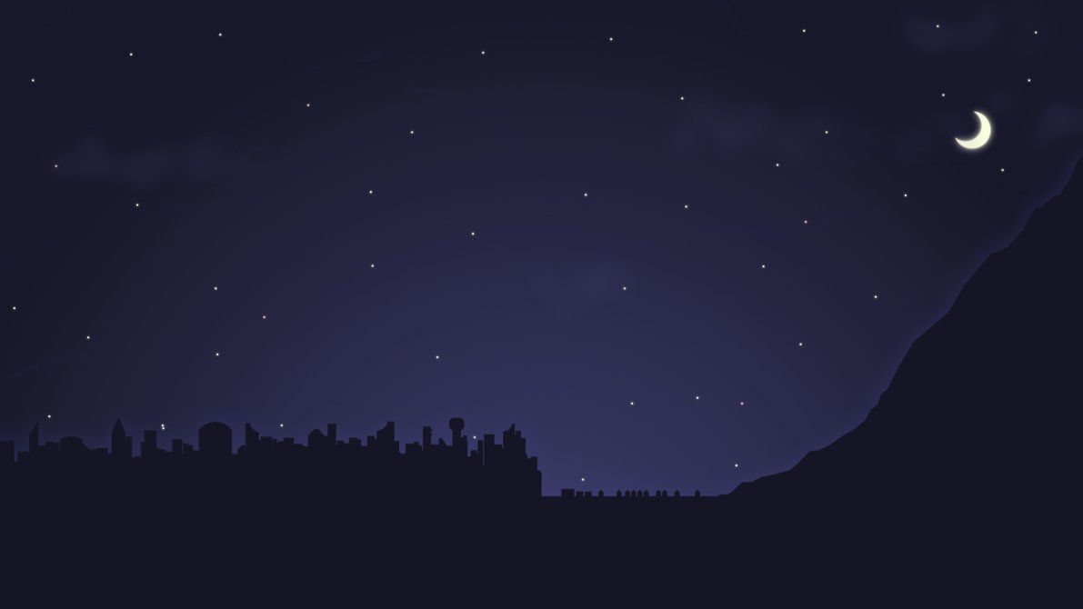 1191x670 nigth sky pixel silhouette. Sky image, Background, Night skies