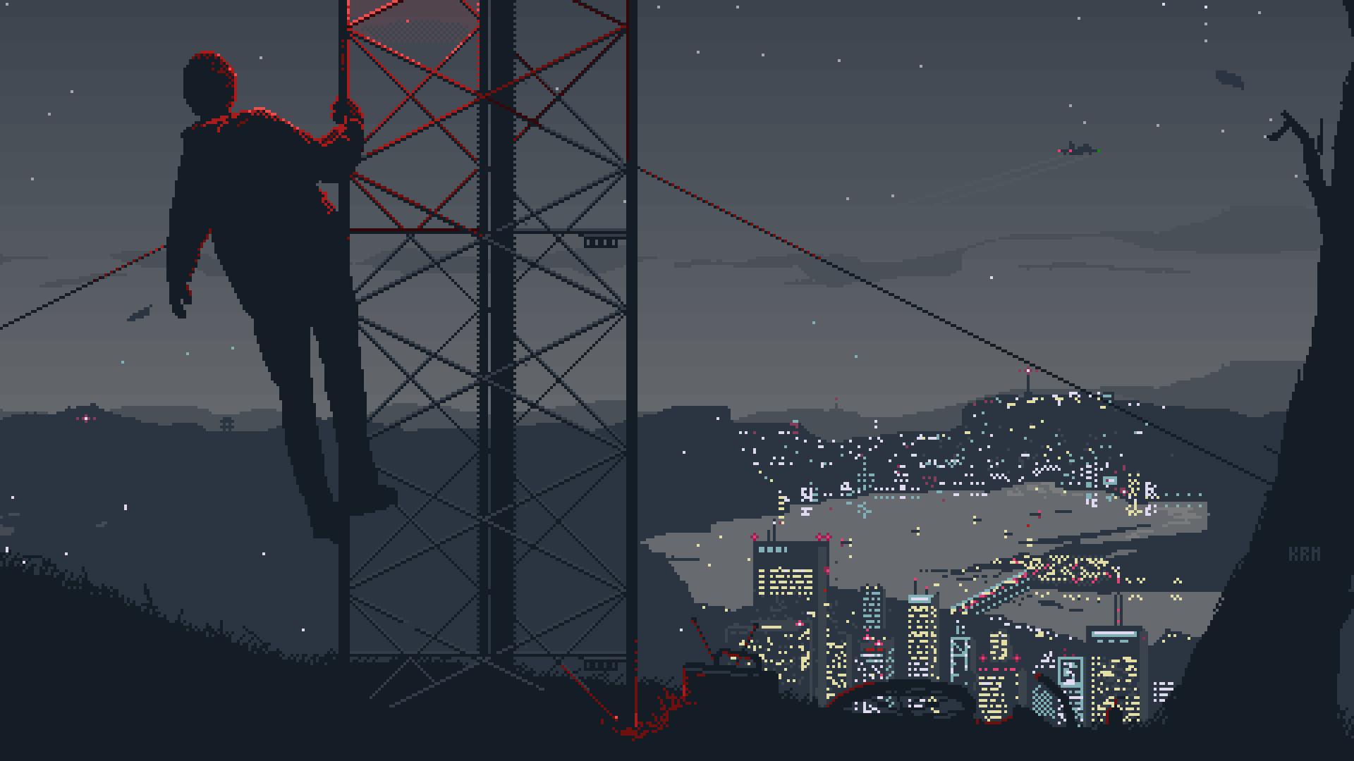 1920x1080 I've been coming here more often atmospheric pixel art wallpaper