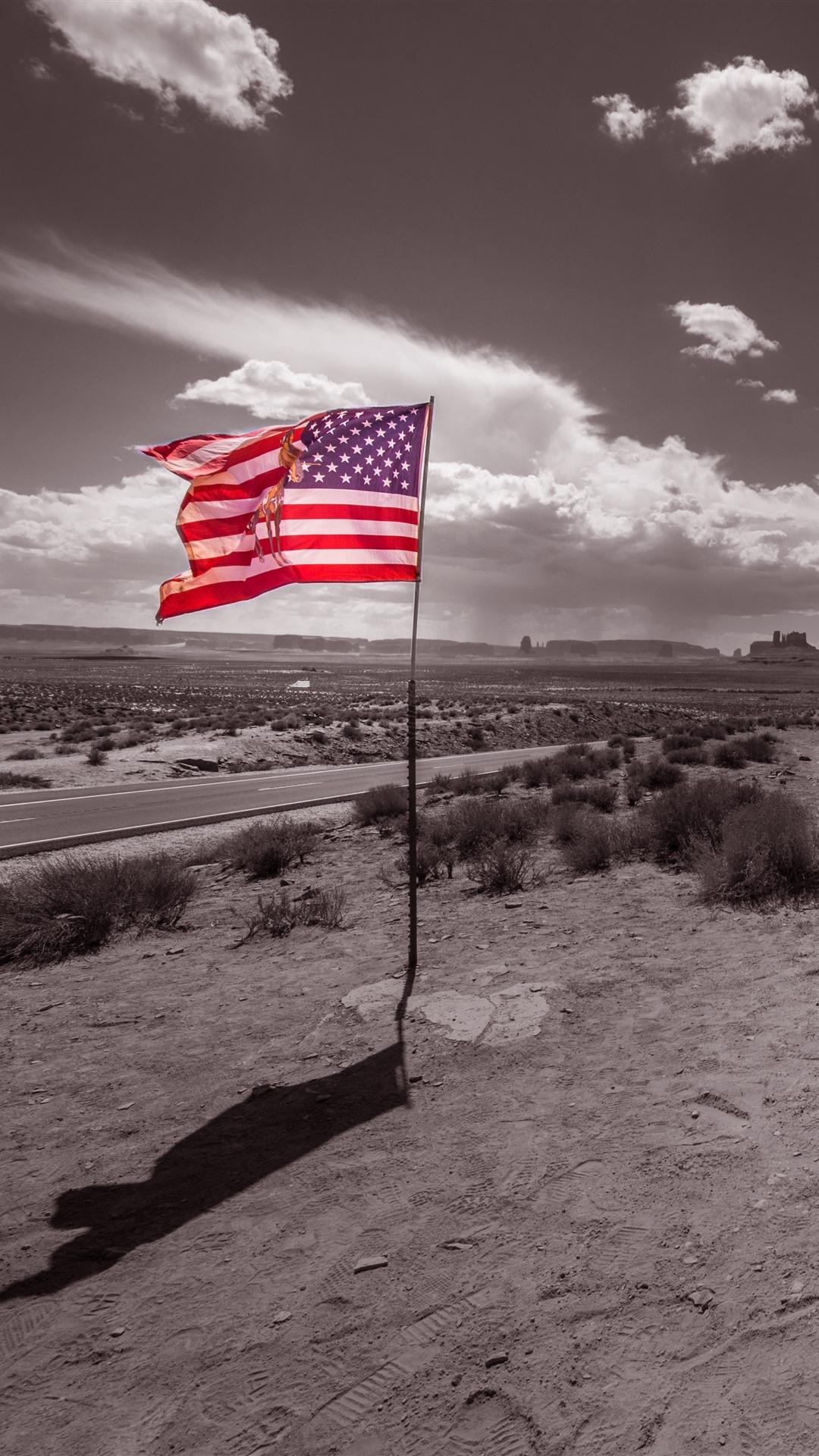 1080x1920 Monument Valley, Flag, USA 1242x2688 IPhone 11 Pro XS Max Wallpaper, Background, Picture, Image
