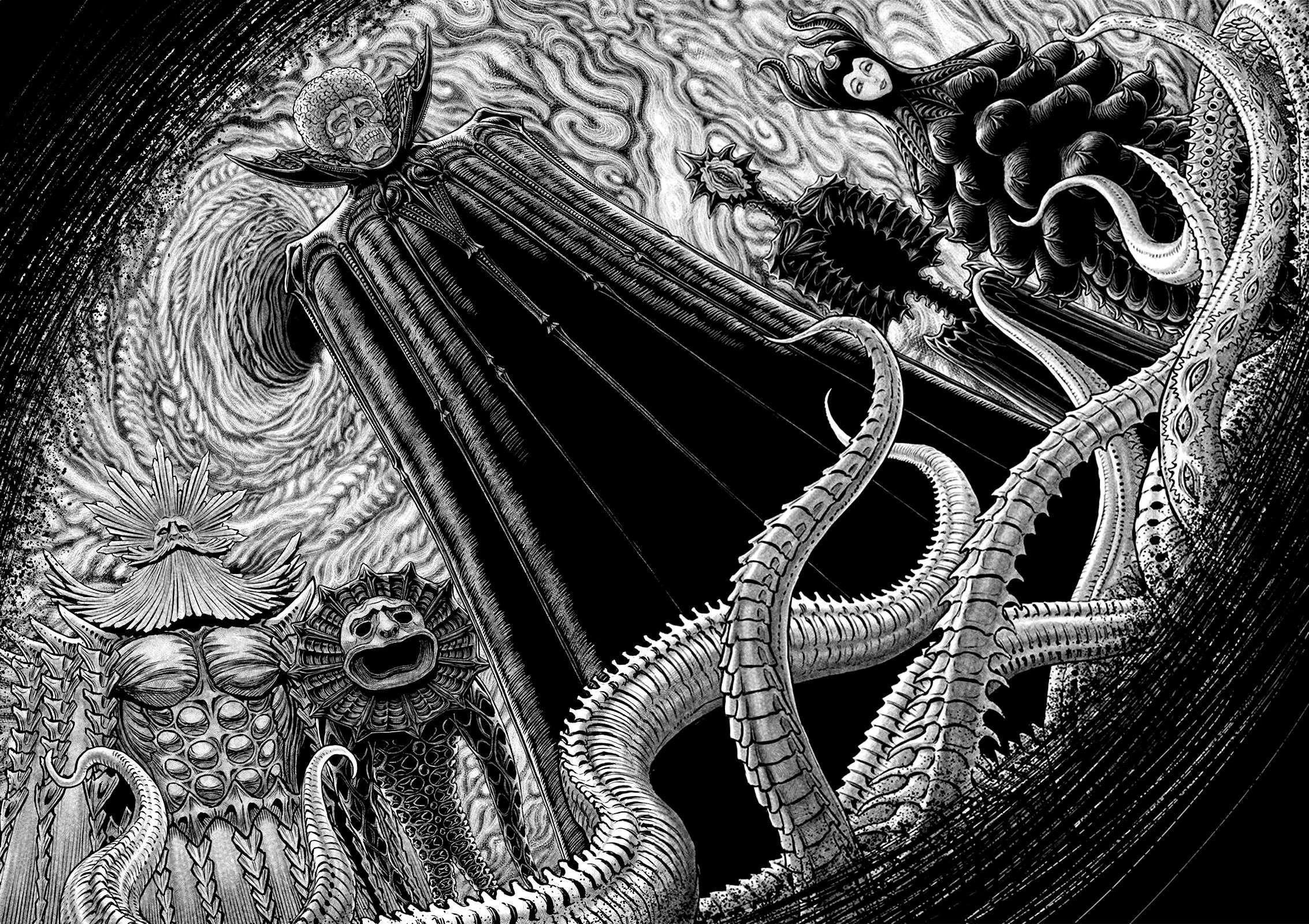 2266x1600 Old God Hand Panel (Original Version and Various Colored Versions)
