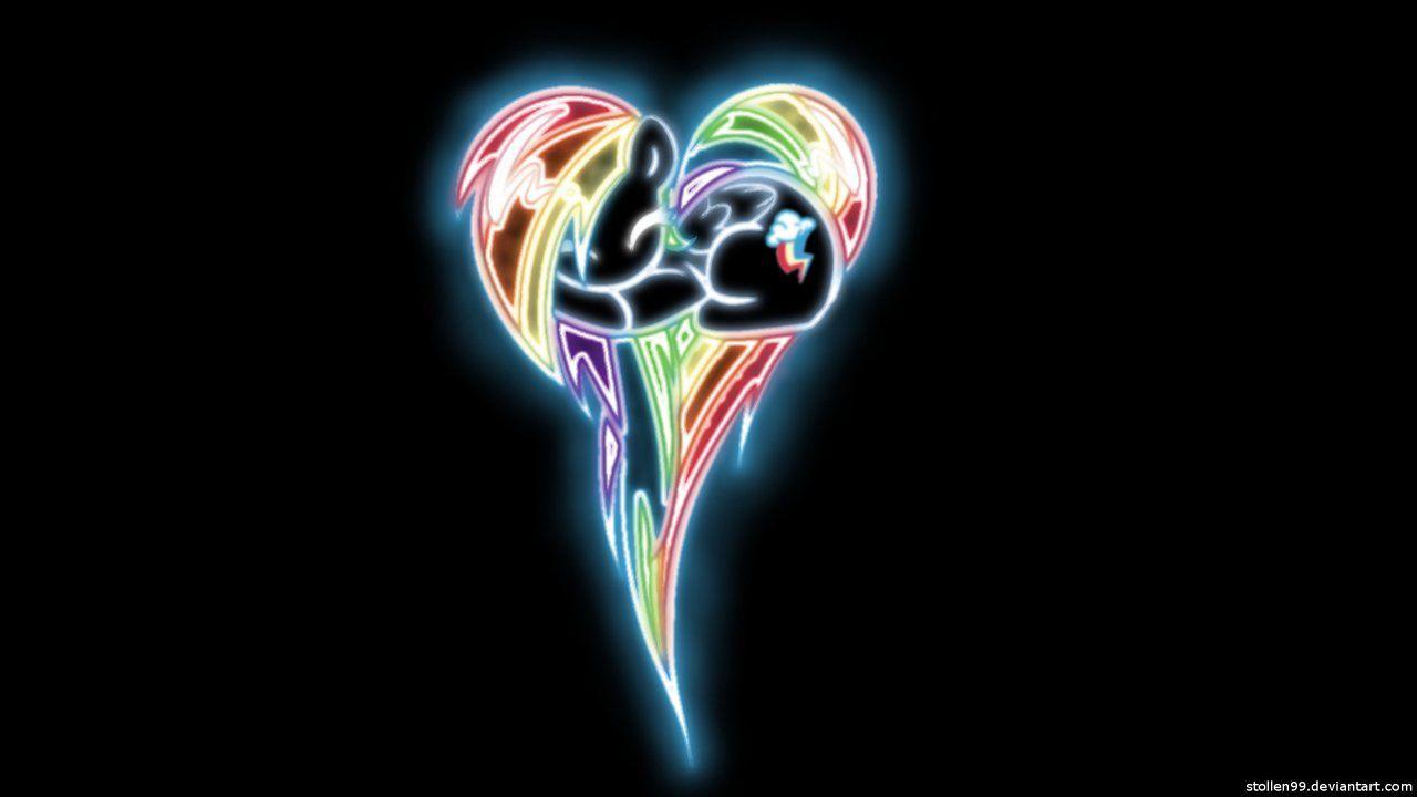 1280x720 Rainbow Dash Neon Wallpaper