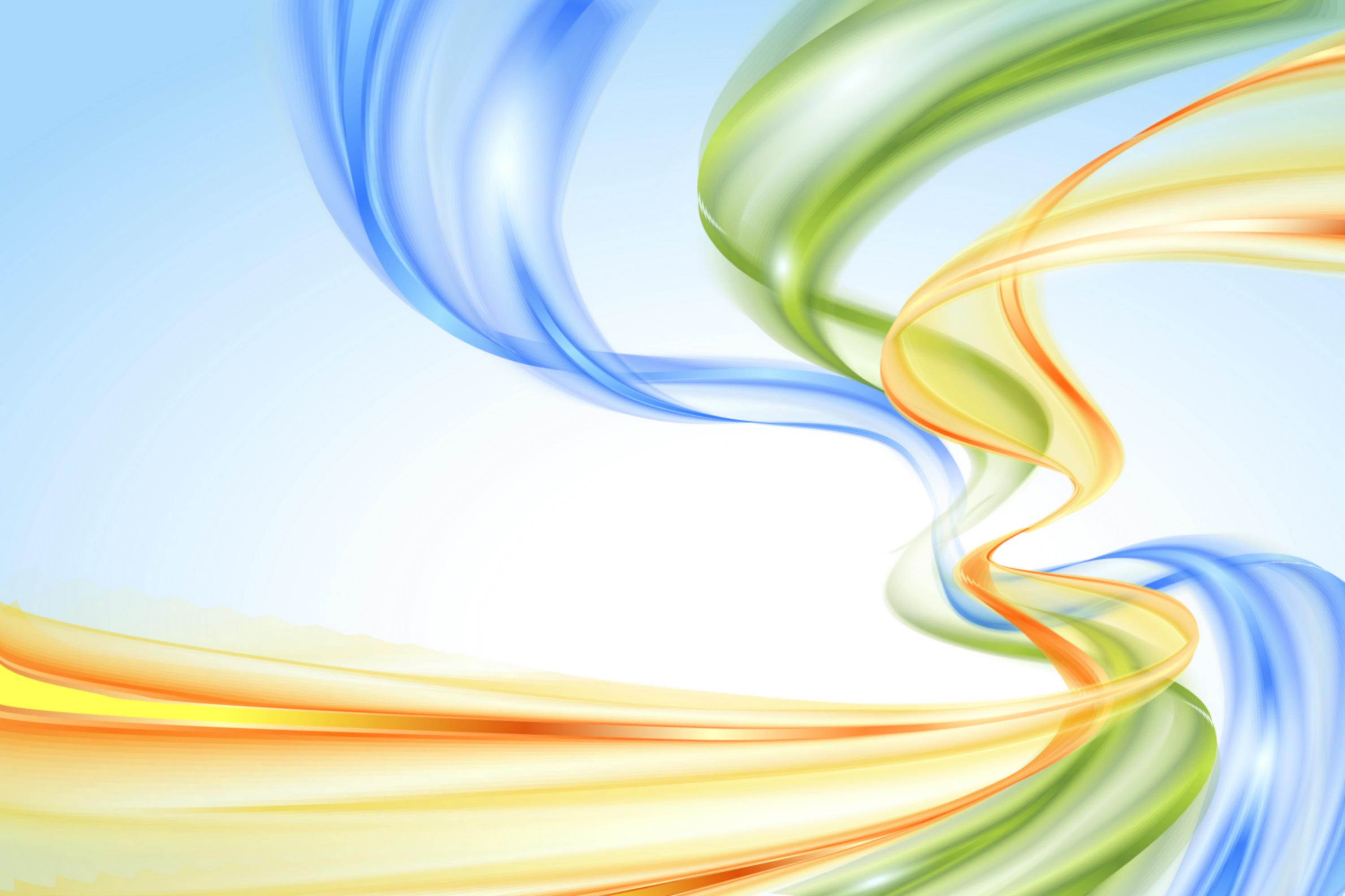3000x2000 Vertical, Orange, Blue, Colorful, Waves, Green Gallery HD Wallpaper