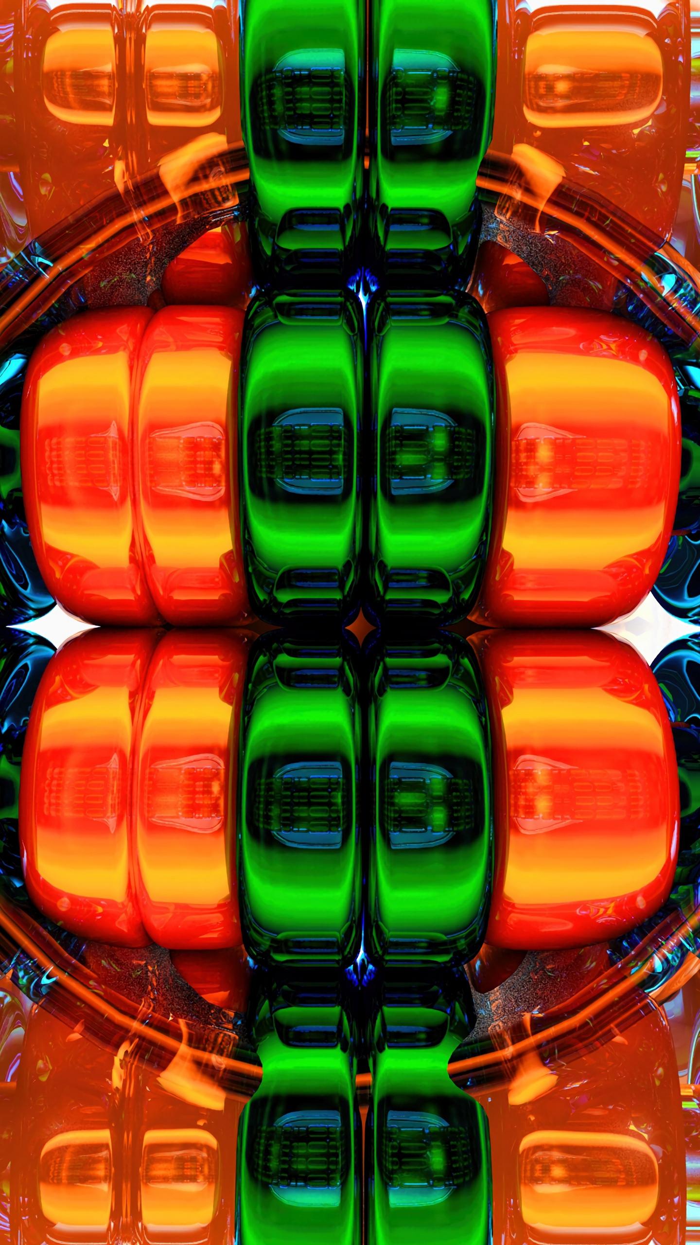 1440x2560 Green orange Wallpaper Download