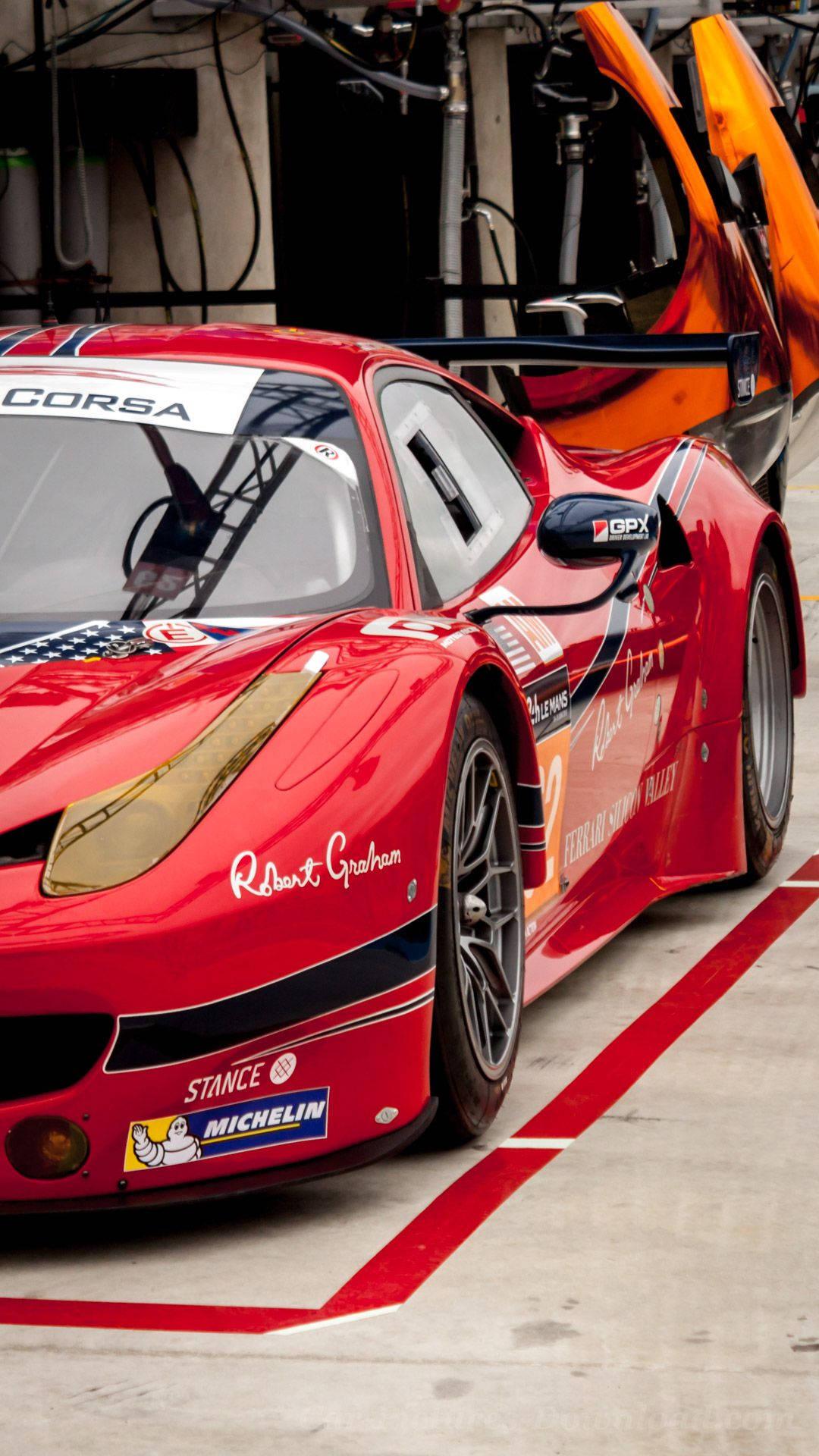 1080x1920 Download Red Ferrari 488 Gt3 Car iPhone Wallpaper