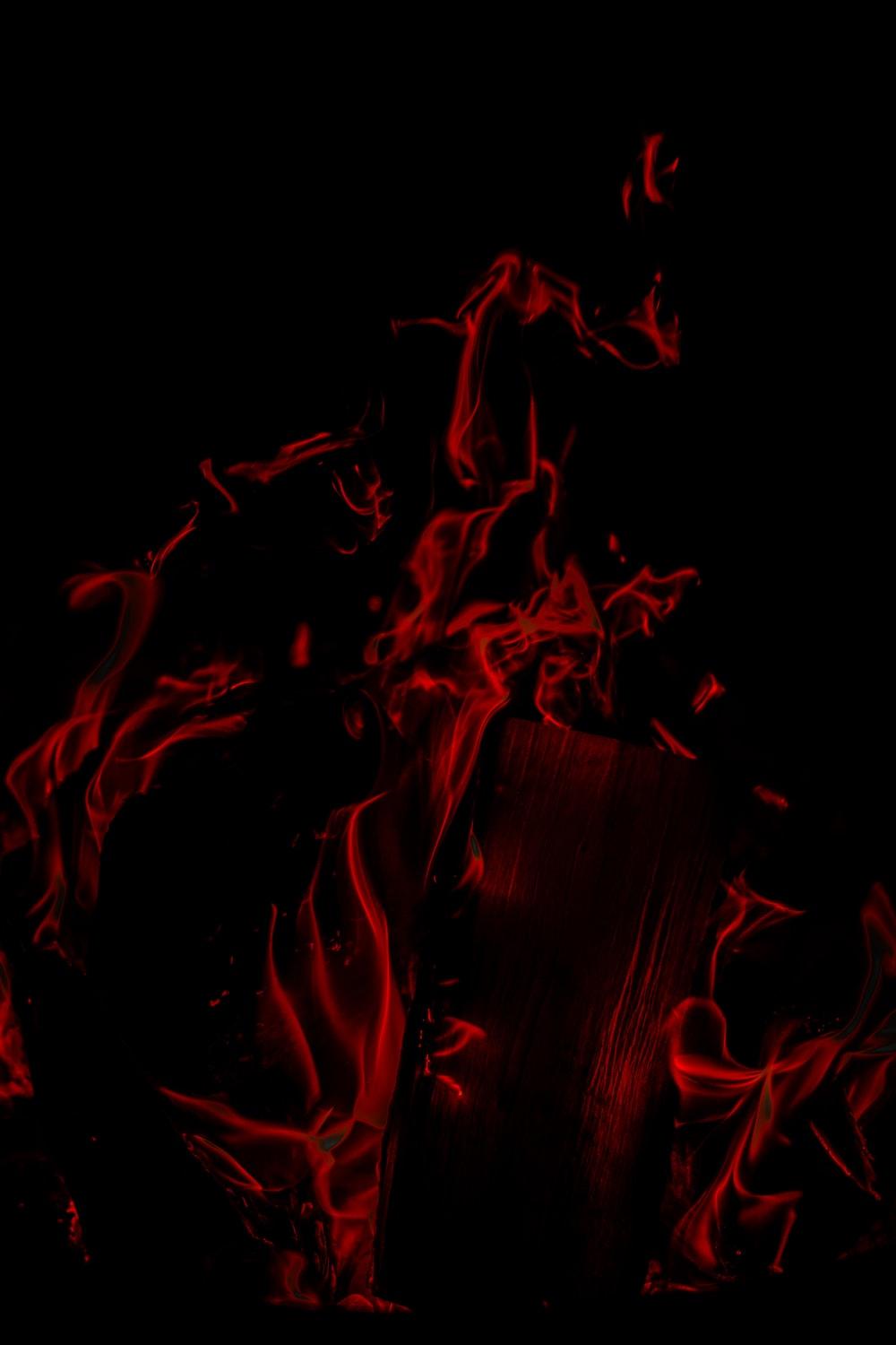 1000x1500 Red and black fire digital wallpaper photo