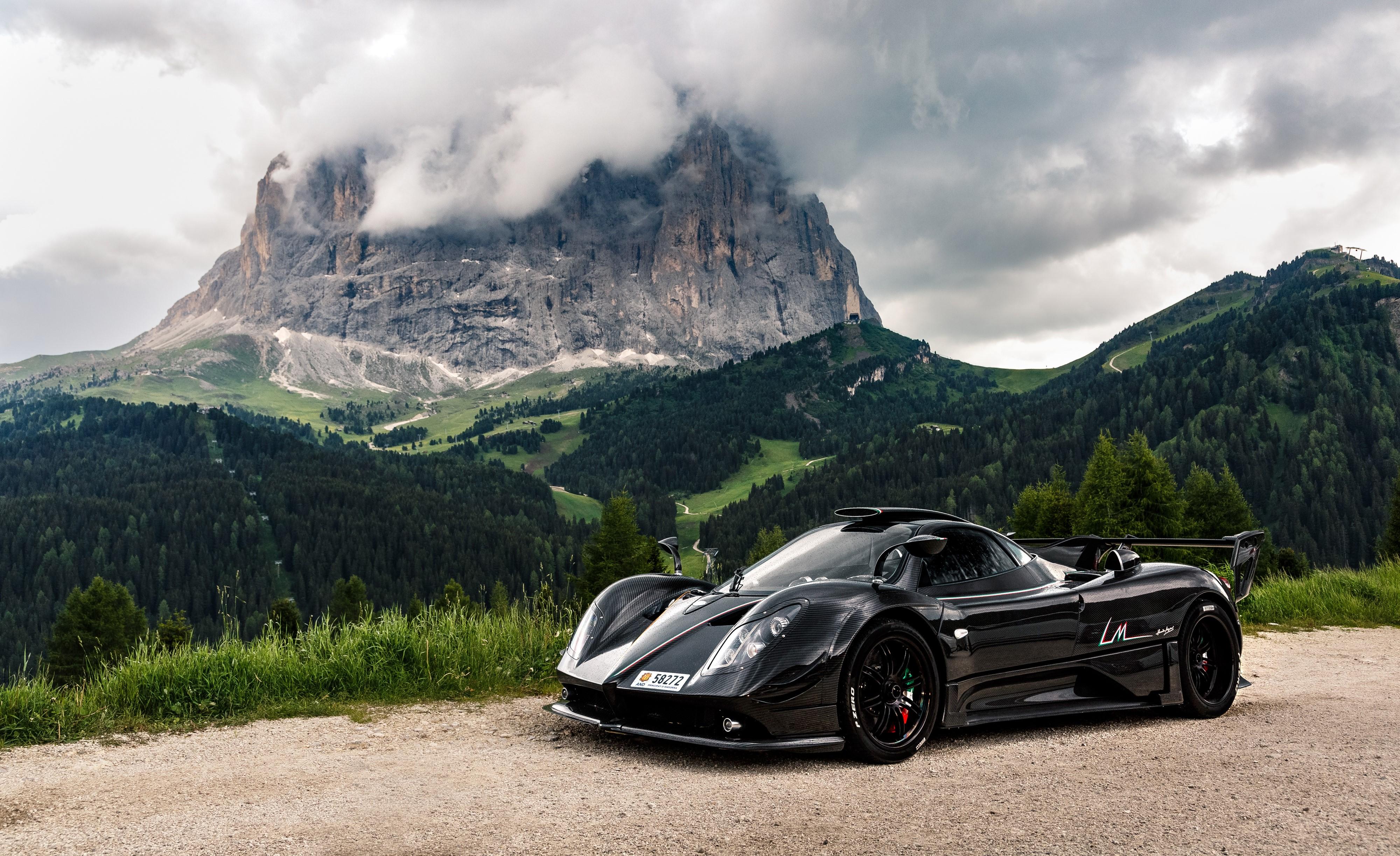 4000x2448 4K, 2014 Zonda 760 LM, Pagani, Black, Metallic, Carbon fiber Gallery HD Wallpaper
