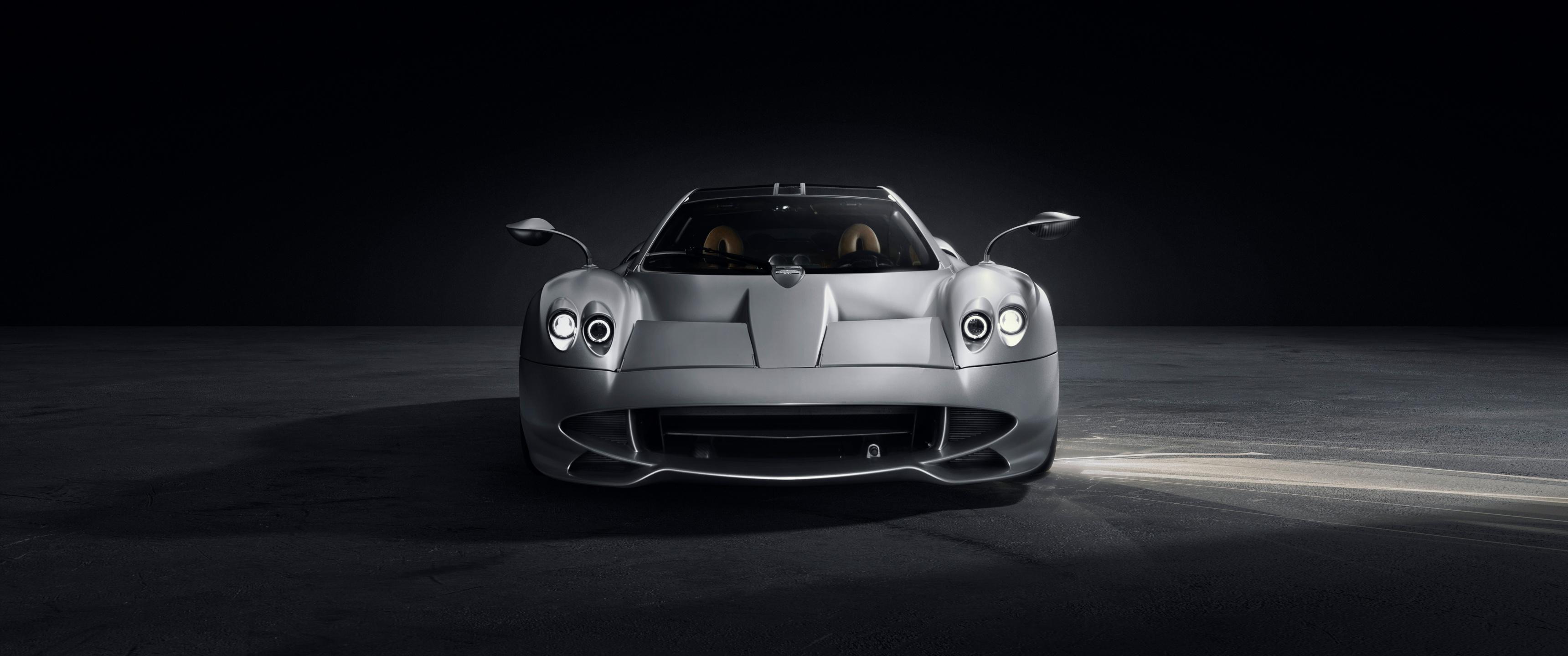 3440x1440 Pagani Huayra Codalunga Wallpaper 4K, Sports Cars, Italian, Black Dark