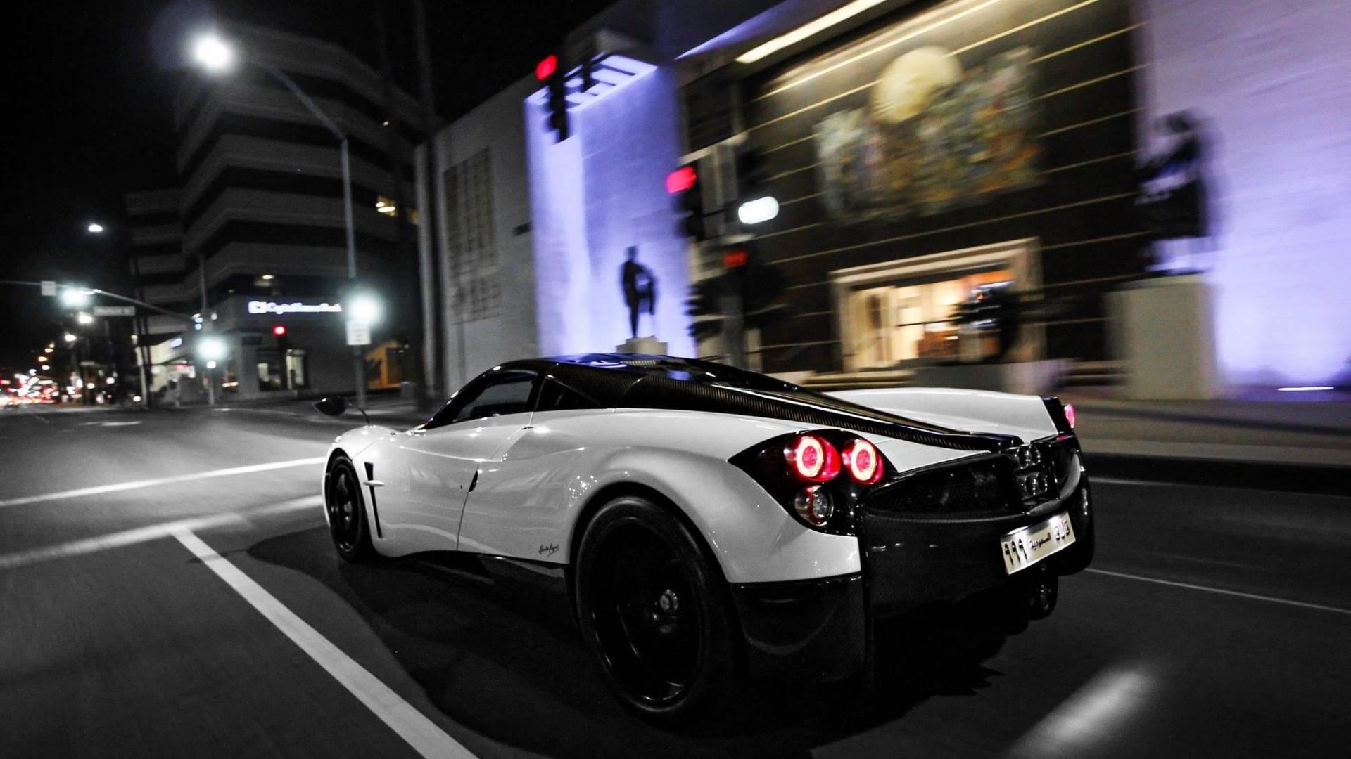 1920x1080 Download Pagani Huayra BC Night Street Wallpaper