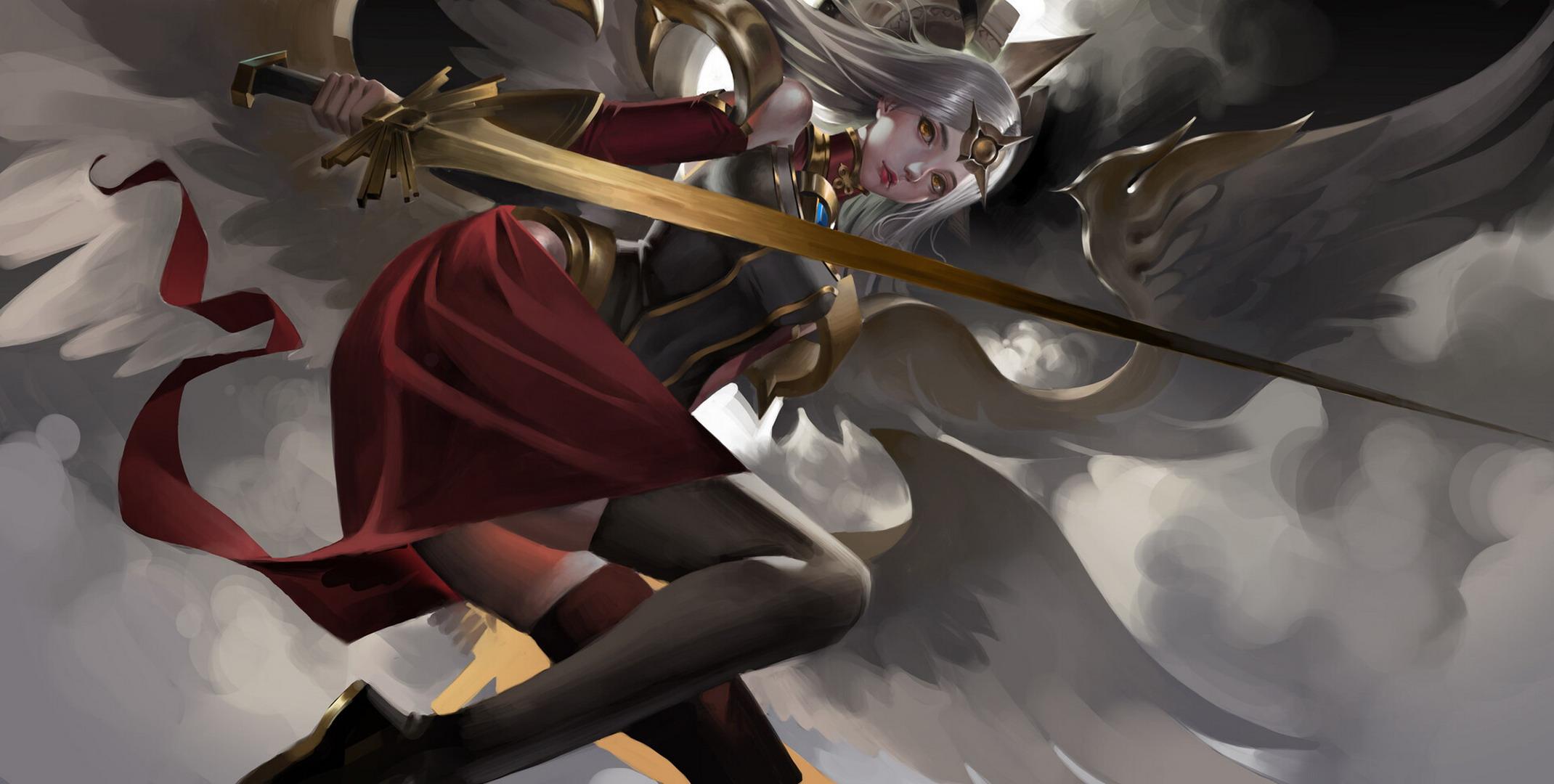 2140x1080 Kayle League Of Legends Wallpaper:2140x1080