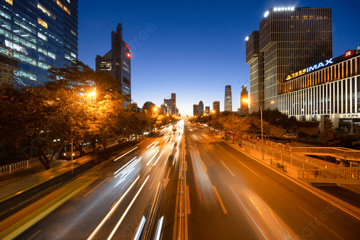 1200x800 Prosperous Night View Of International Trade Chang An Street, Beijing, Chang An Avenue, China World Trade Center Background Image And Wallpaper for Free Download