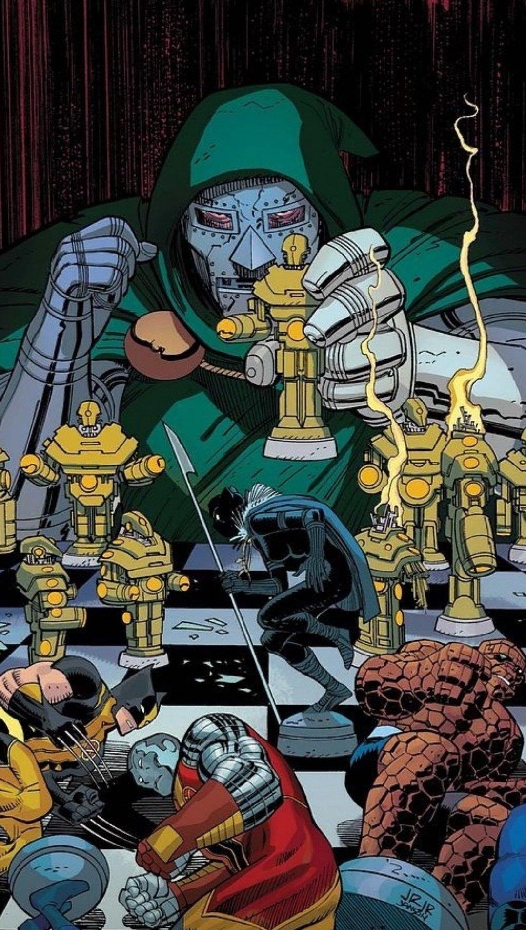 1078x1904 Doctor Doom Cartoon Wallpaper