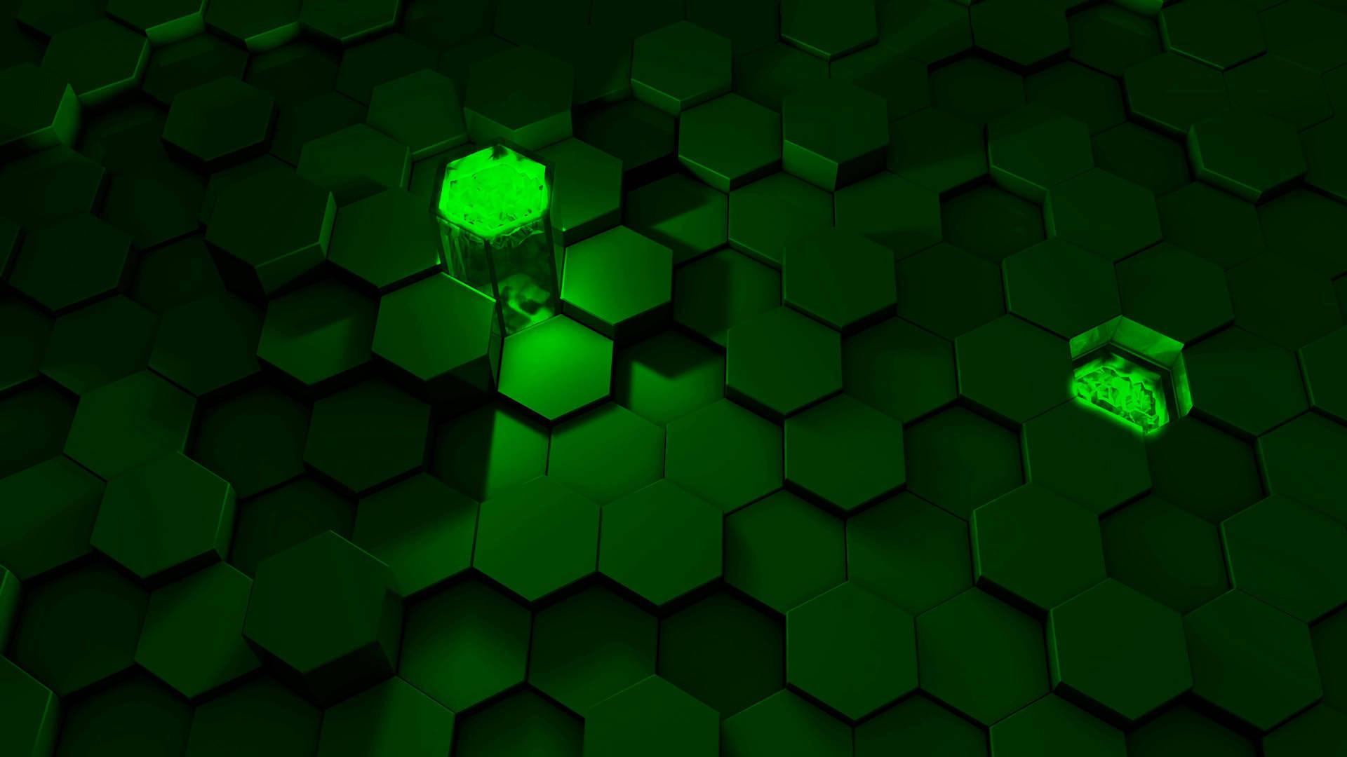 1920x1080 Download Honeycomb Green Light Wallpaper