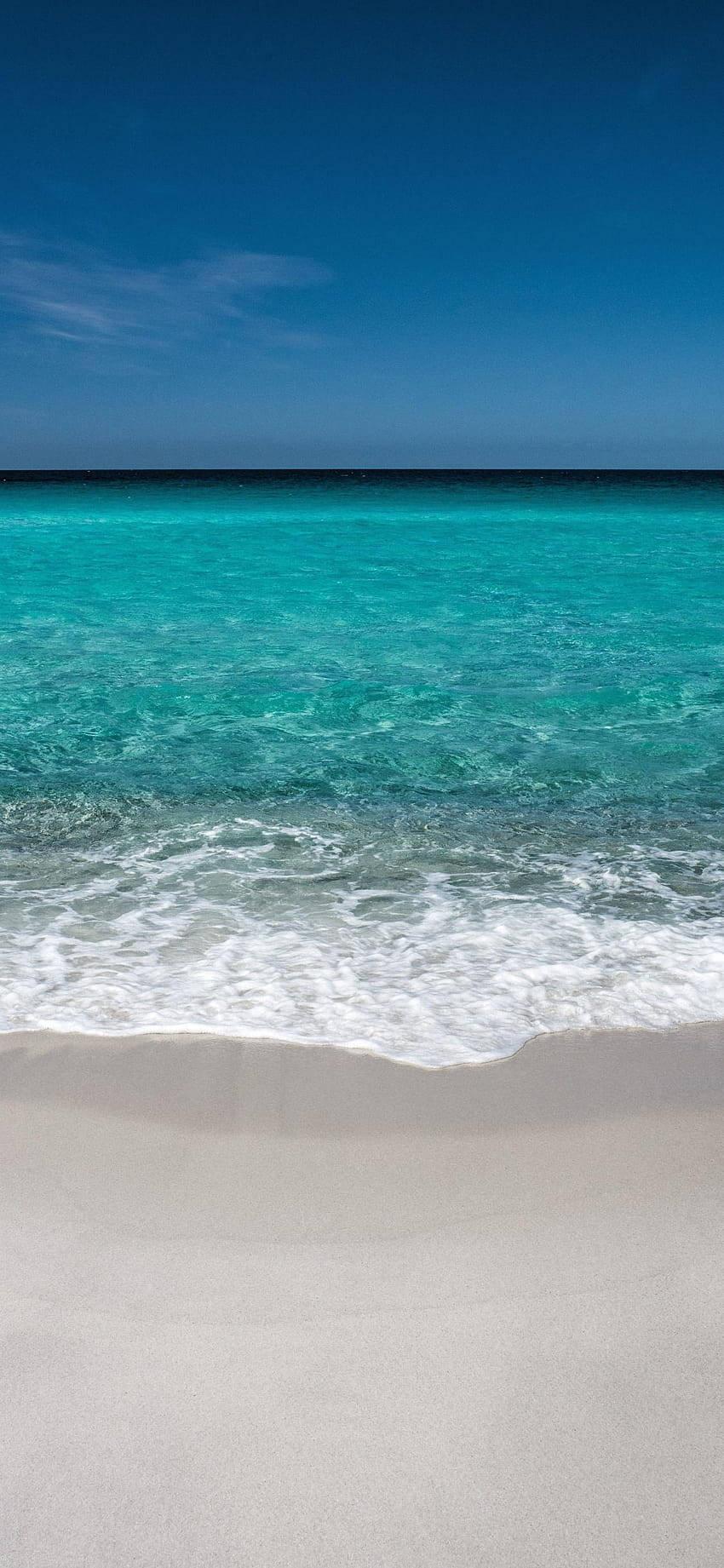 850x1841 Download iPhone X Beach And Open Sea Wallpaper