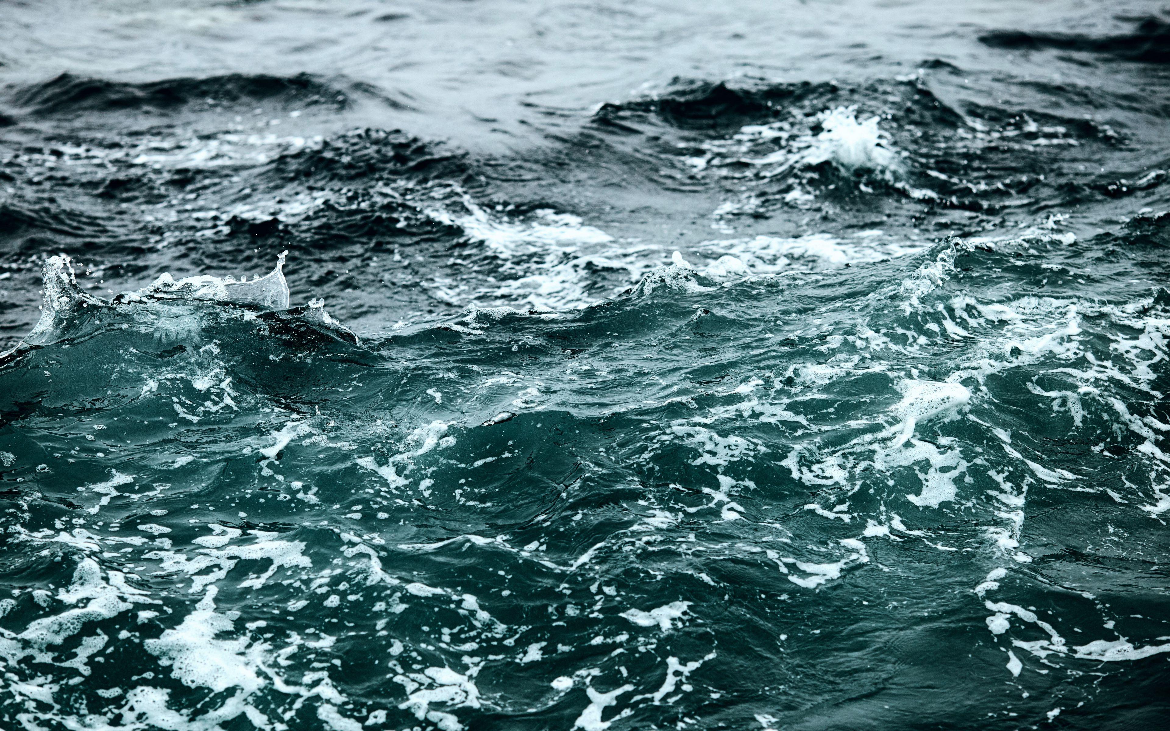 3840x2400 Download wallpaper 3840x2400 waves, foam, water, sea 4k ultra HD 16:10 HD background