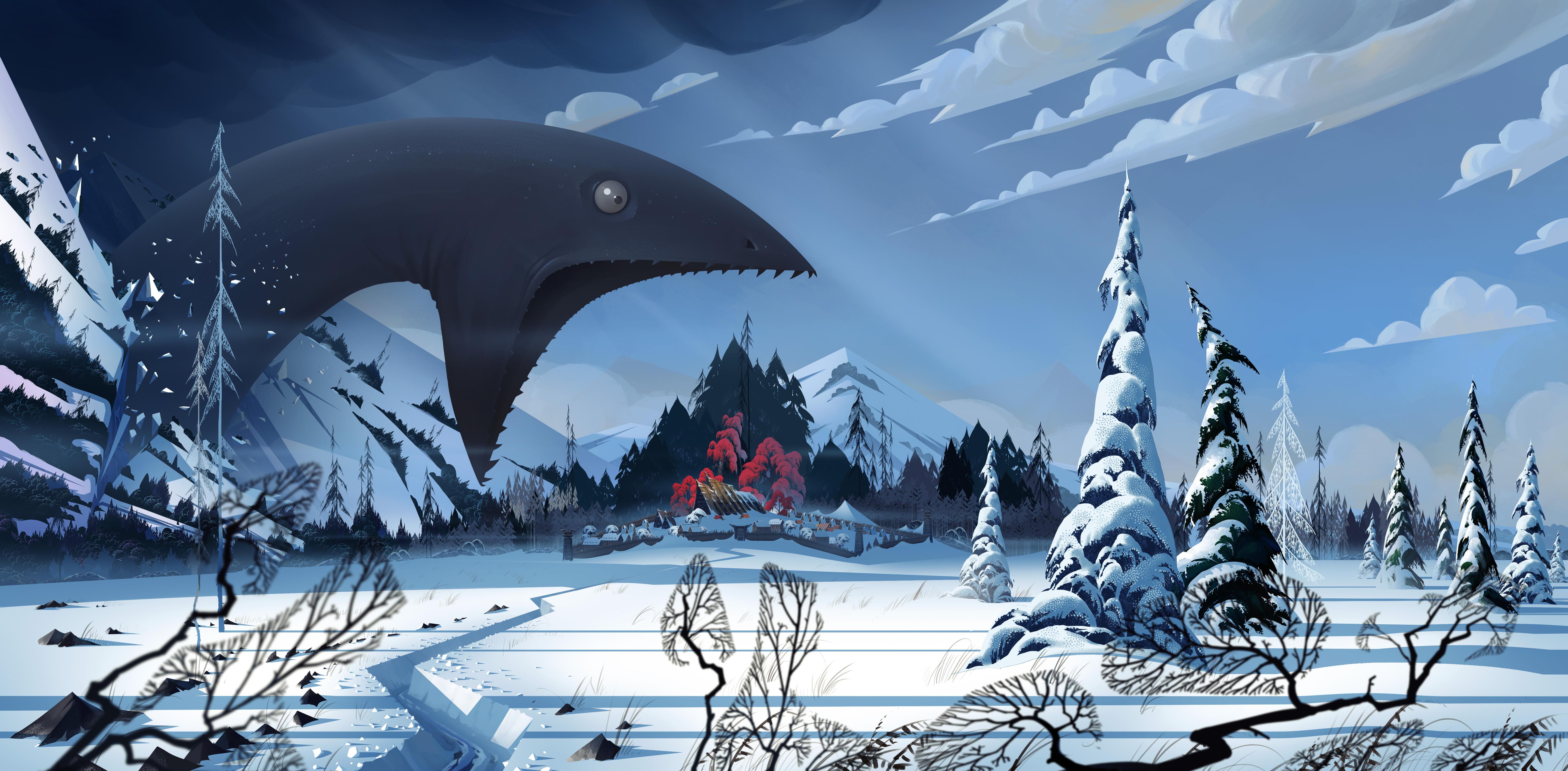 6439x3166 4K The Banner Saga Wallpaper and Background Image