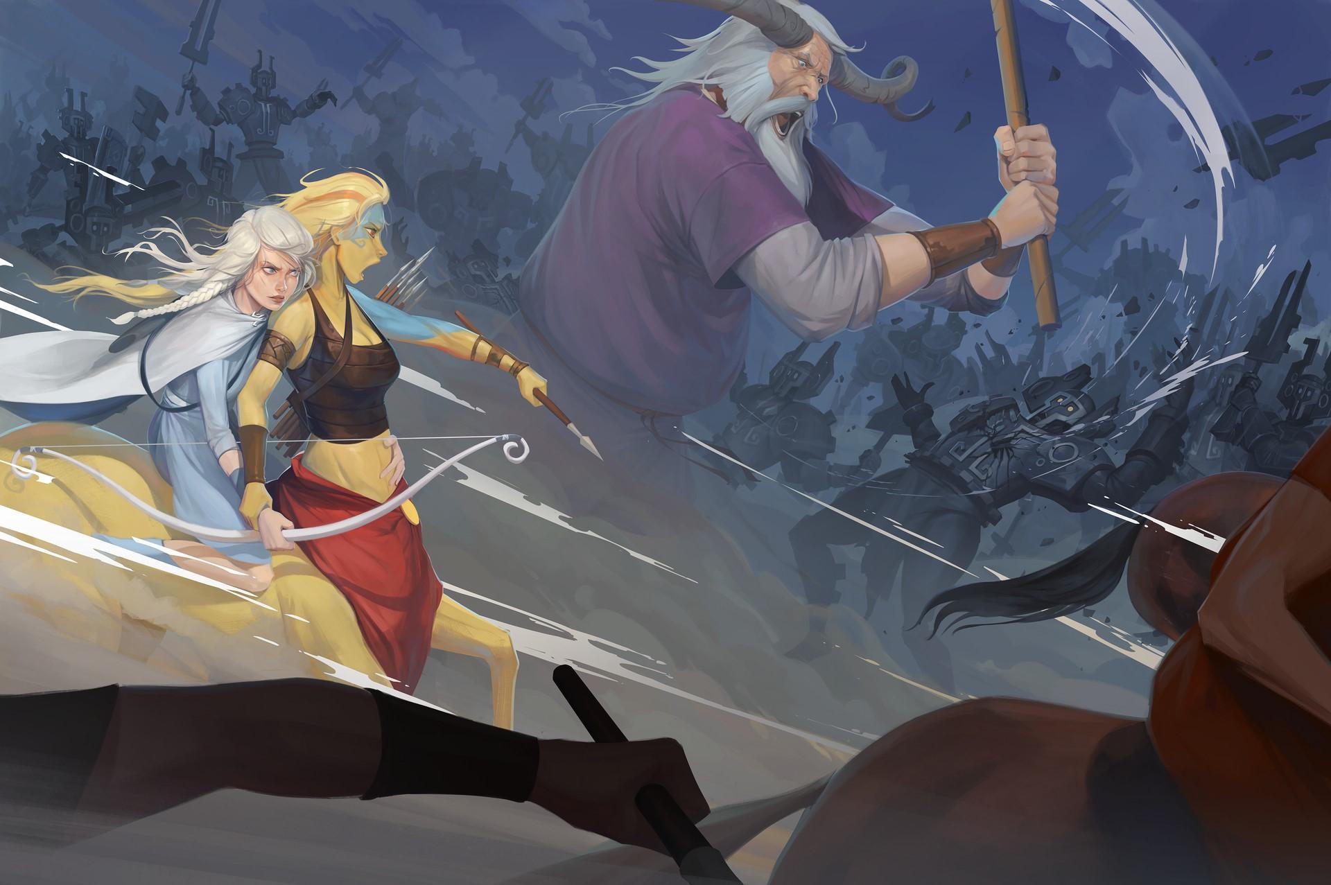 1920x1277 Wallpaper / video games, Centaur, giant, The Banner Saga free download