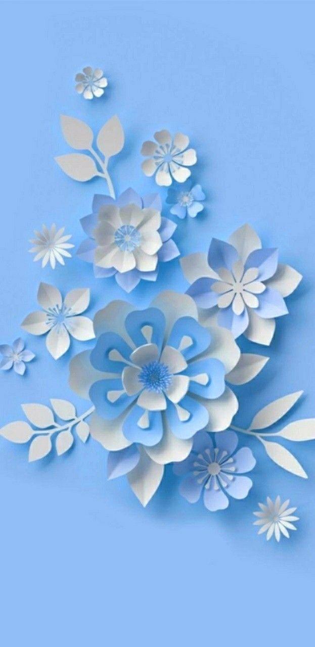 623x1280 Paper Flower Wallpaper